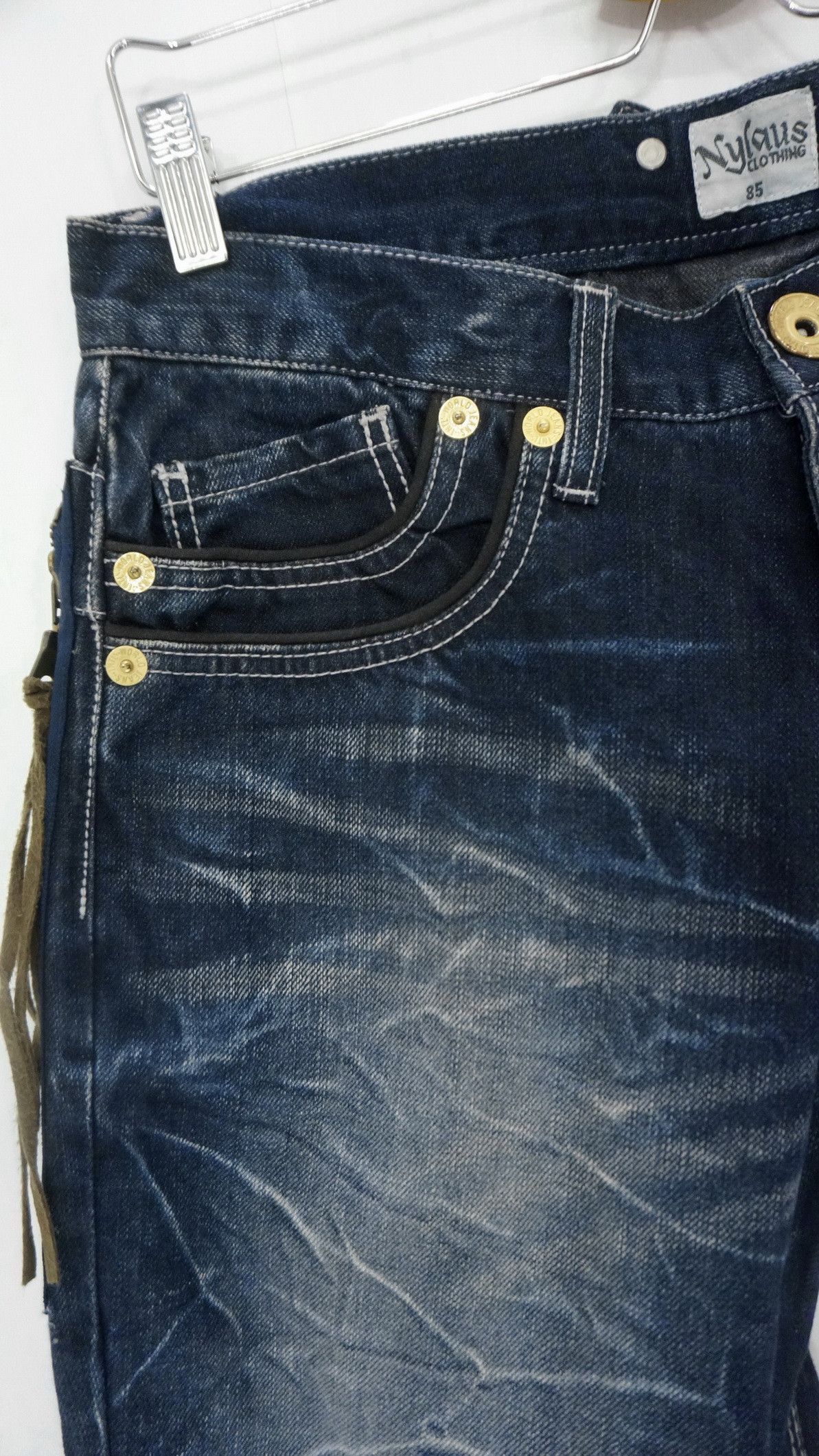 Japanese Brand Sick Rare Nylaus Japan Claw mark Flared Jeans Size US 31 - 4 Thumbnail