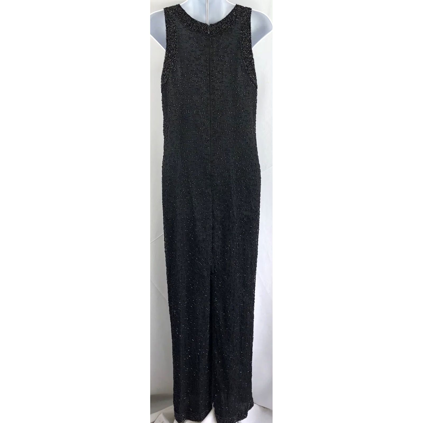 Vintage Vtg Laurence Kazer Silk Beaded Dress M Blk Sleeveless Formal Parkty Paris Size M / US 6-8 / IT 42-44 - 4 Thumbnail