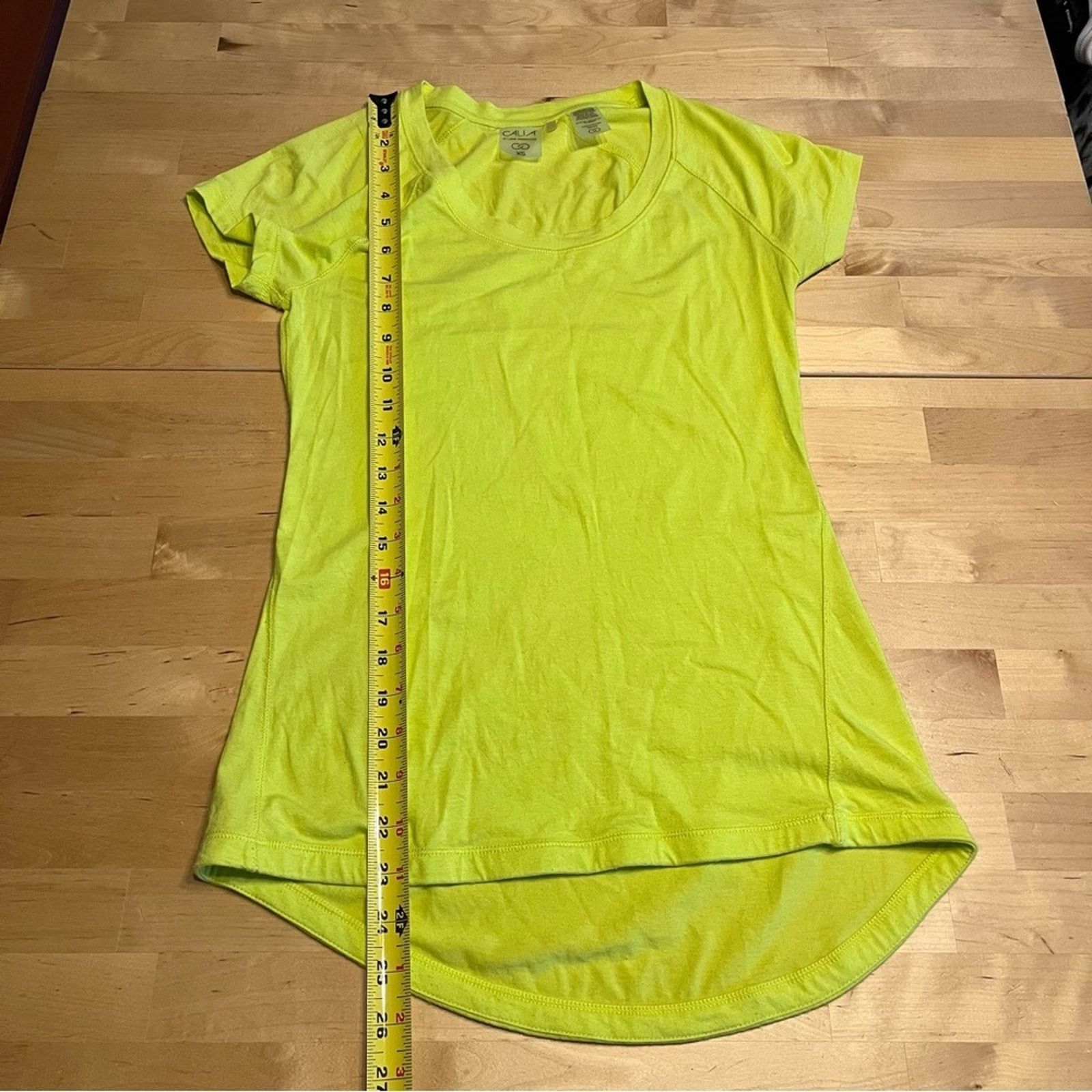 Other Calia XS Neon Yellow Short Sleeve Stretch Workout Tee Size XS / US 0-2 / IT 36-38 - 5 Thumbnail