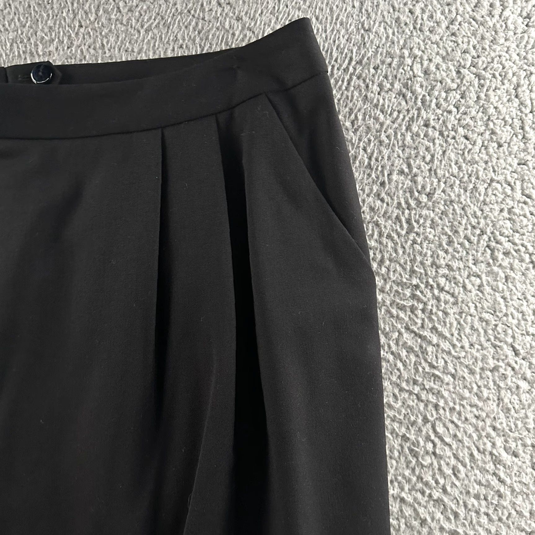Vintage VINTAGE Lafayette 148 New York Womens Skirt Black 12P Petite Career Lined Wool Blend Knee Length Pencil Wool Blend Spandex Lined Women Skirt Mens? Size 34" / US 12 / IT 48 - 4 Thumbnail