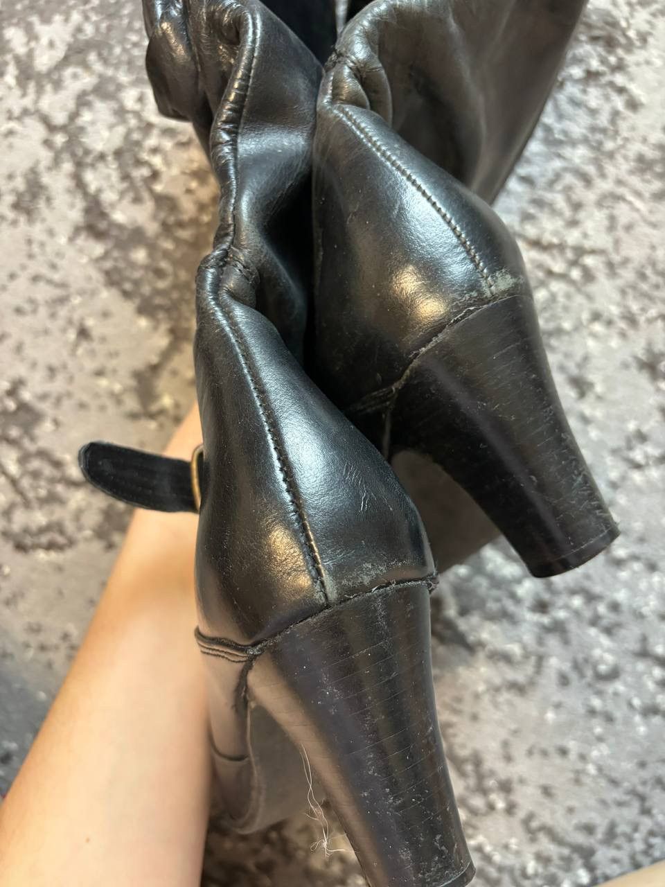 Designer × Vintage Vintage Y2K Woman Boots Heel Leather style boots Size US 8 / IT 38 - 10 Thumbnail