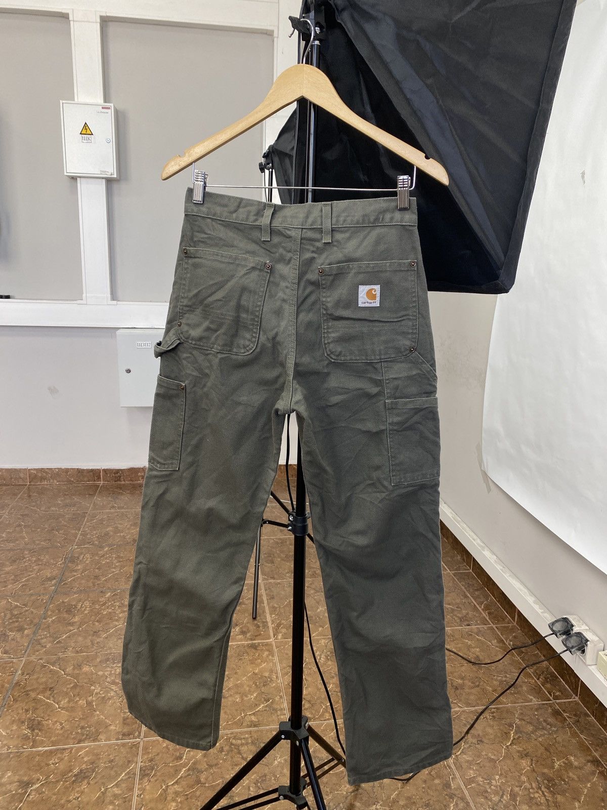 🇺🇸 Vintage 90s Carhartt Double Knees Khaki Work Pants Rare