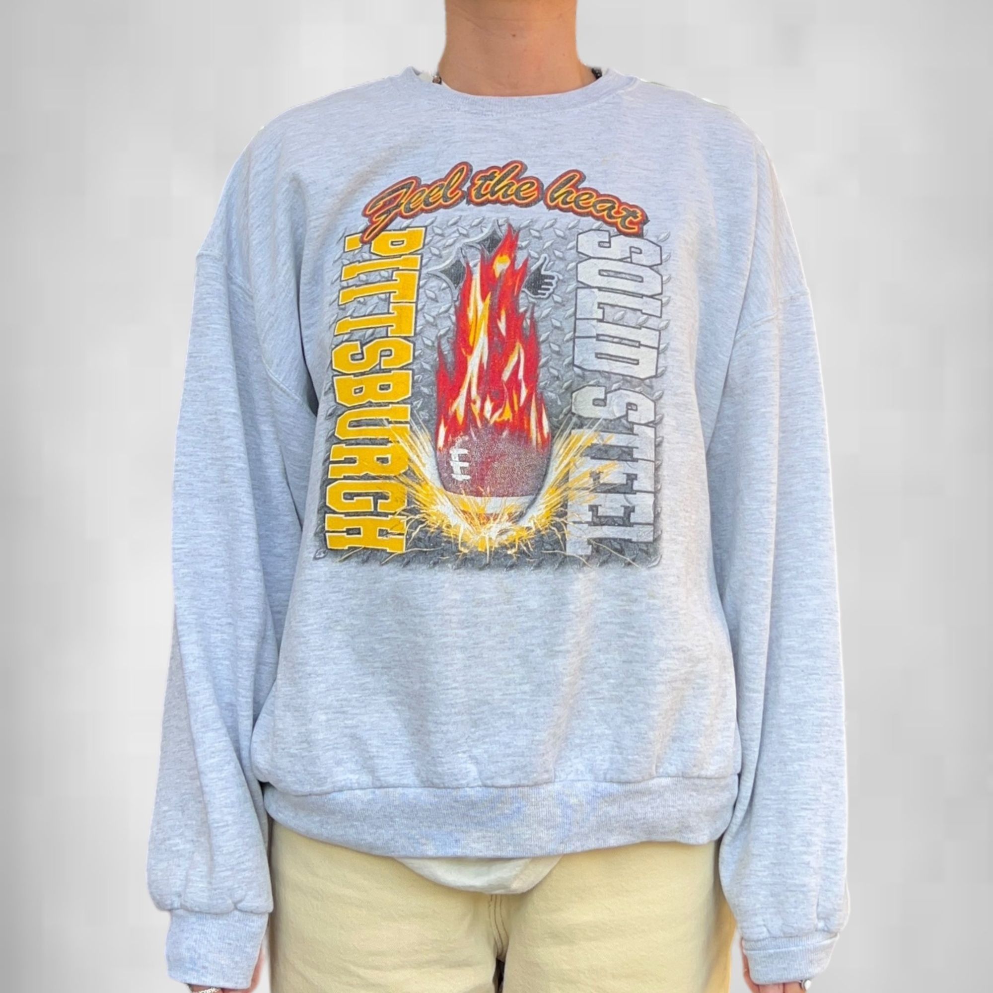 NFL × Vintage Vintage Y2K Feel The Heat Steeler Crewneck Sweatshirt Size US XL / EU 56 / 4 - 1 Thumbnail