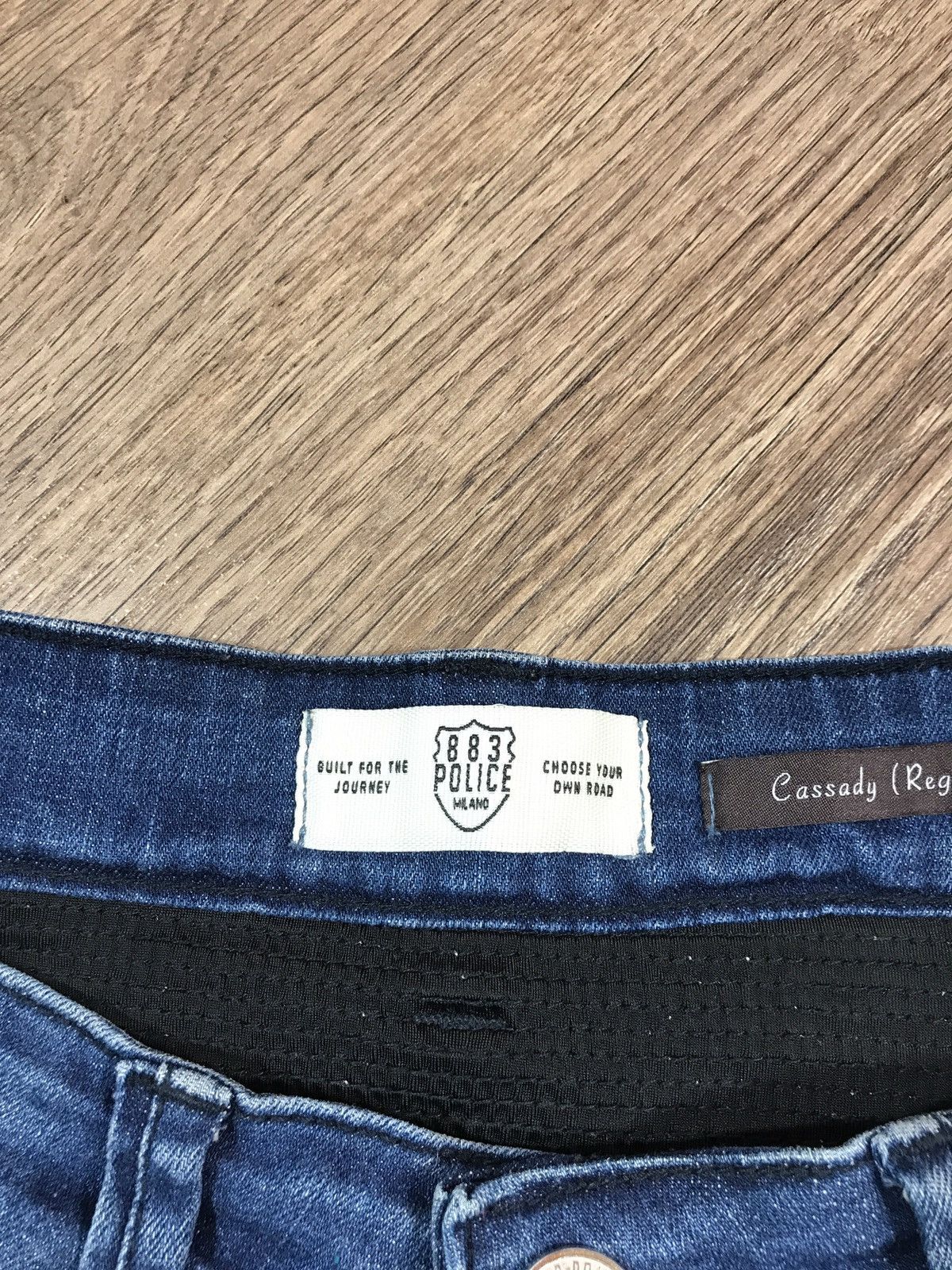 Vintage Vintage Police 883 Denim Biker Pants Jeans Size US 34 / EU 50 - 8 Thumbnail