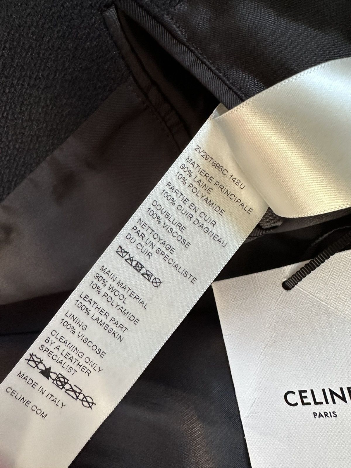 Celine celine c logo wool and leather classic teddy varsity jacket Size US M / EU 48-50 / 2 - 8 Thumbnail