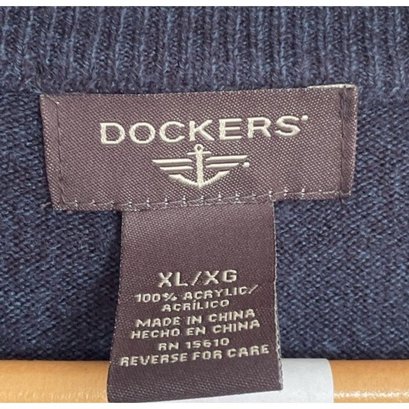 Dockers Dockers Mens Argyle V-neck Pullover Knit Sweater Size XL Size US XL / EU 56 / 4 - 2 Thumbnail