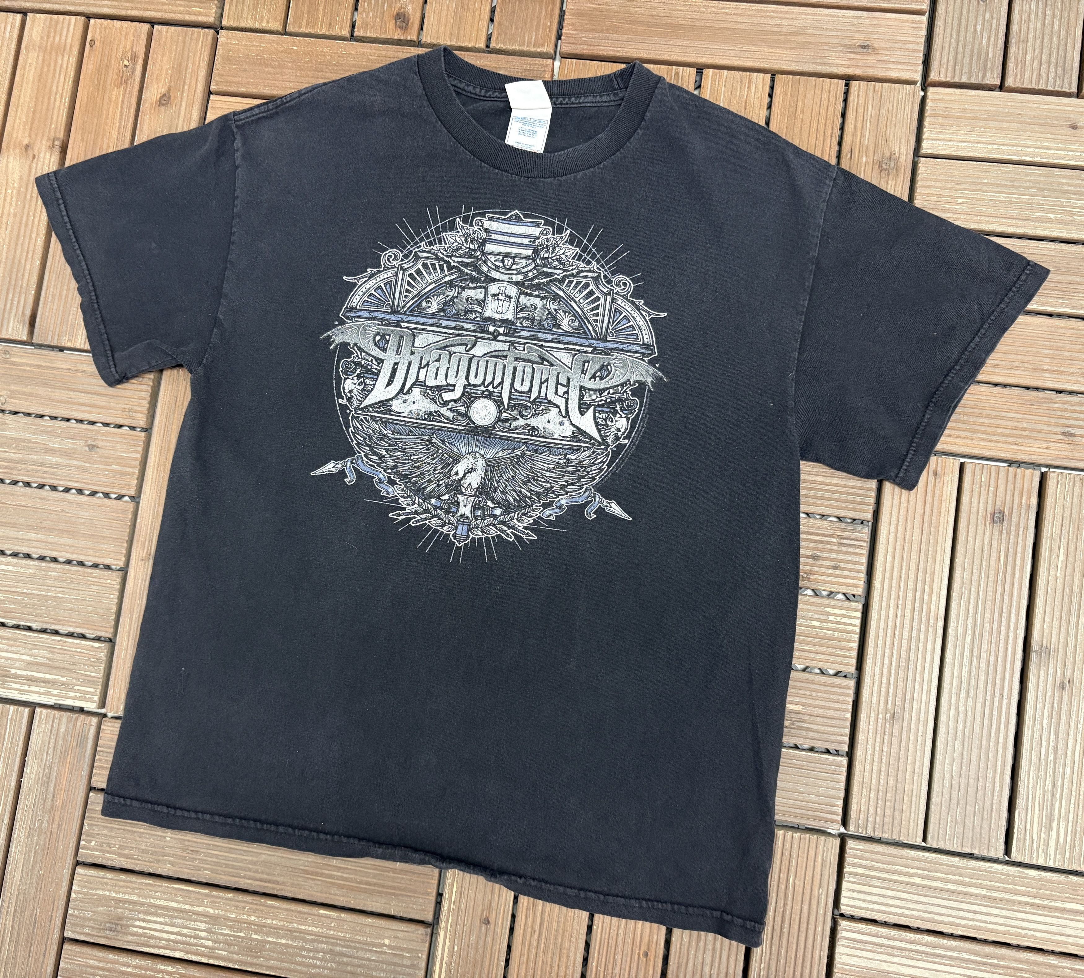 Vintage DragonForce Heavy Metal Band Vintage Black T-Shirt Tee Size US L / EU 52-54 / 3 - 3 Thumbnail
