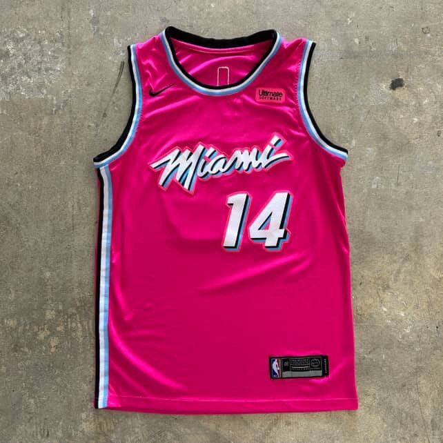 NBA Pink Miami Vice Tyler Herro Jersey 48 Size US XL / EU 56 / 4 - 1 Thumbnail