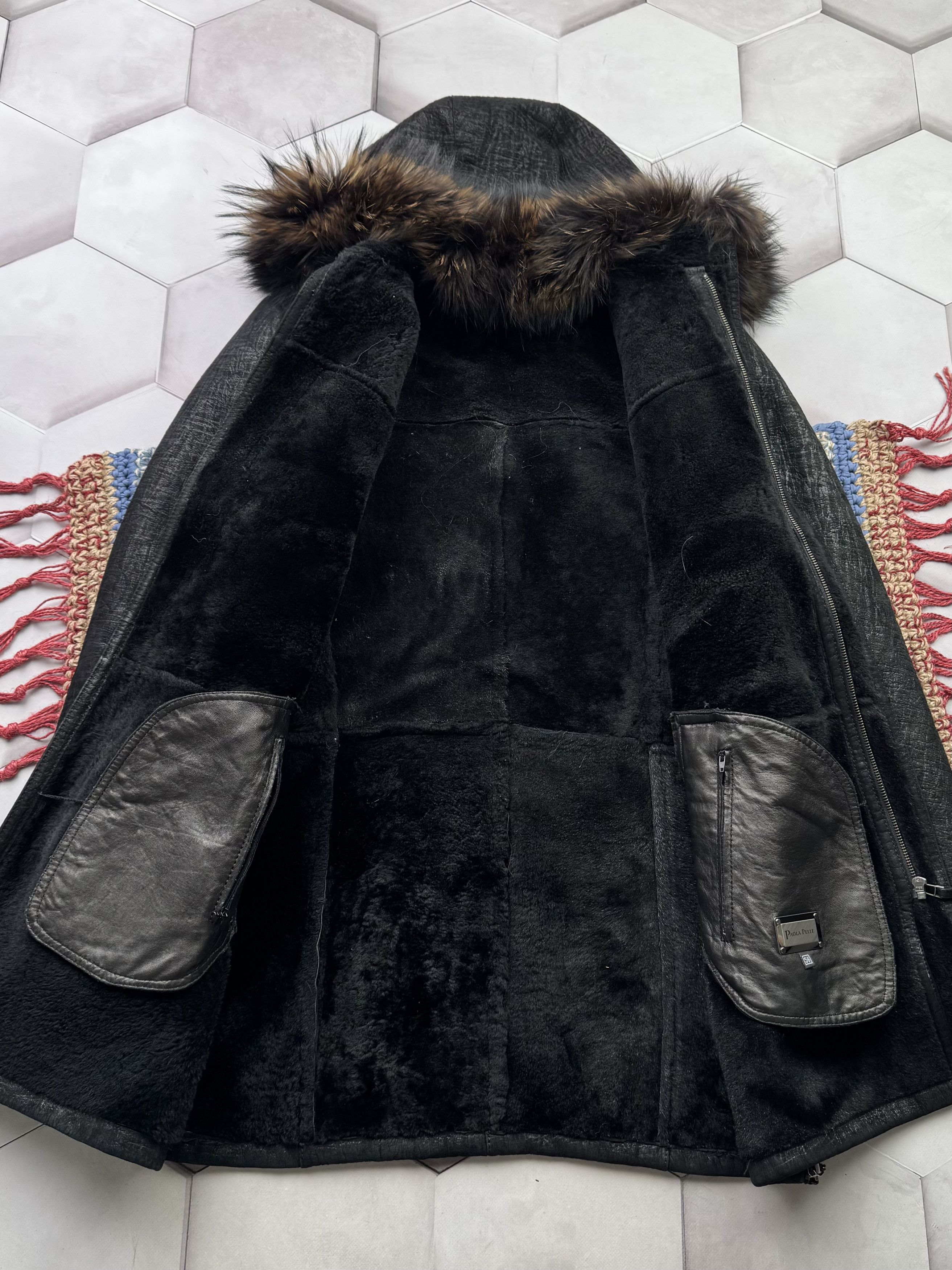 Japanese Brand Vintage Real Sheepskin Coat (E4) Size L / US 10 / IT 46 - 5 Thumbnail