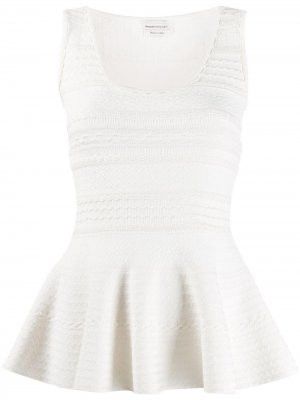 Alexander McQueen o1y0325 Tank Top in White Size M / US 6-8 / IT 42-44 - 1 Thumbnail