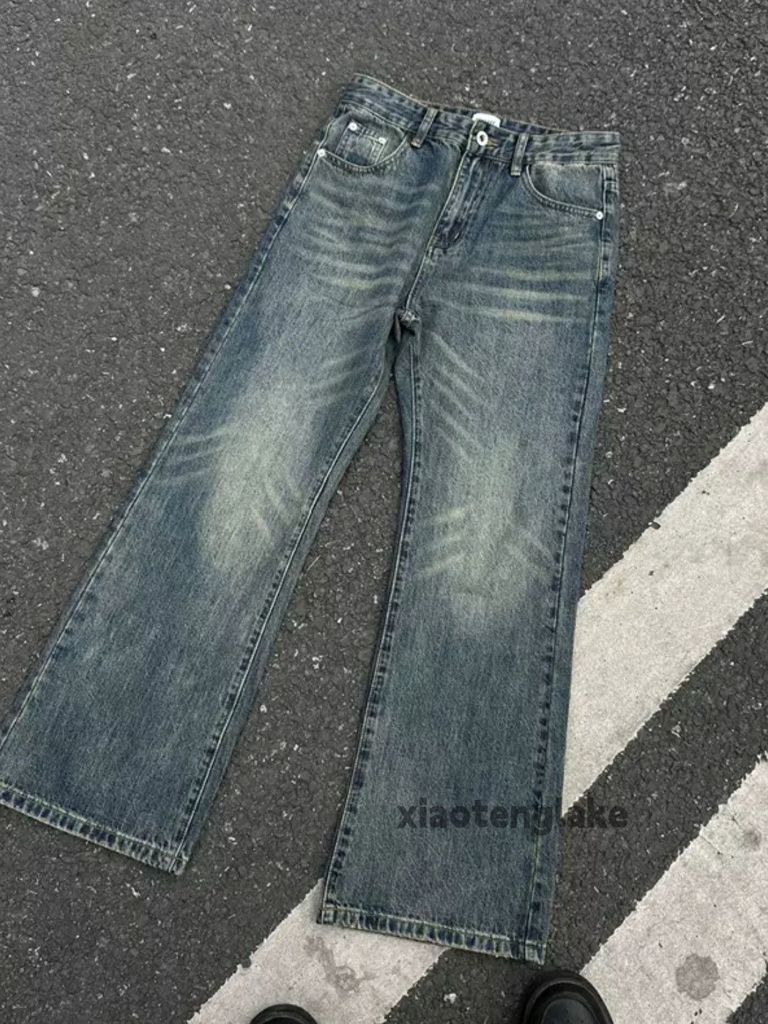 Jean × Vintage washed faded yuppie y2k cleanfit flared jeans Size US 32 / EU 48 - 3 Thumbnail