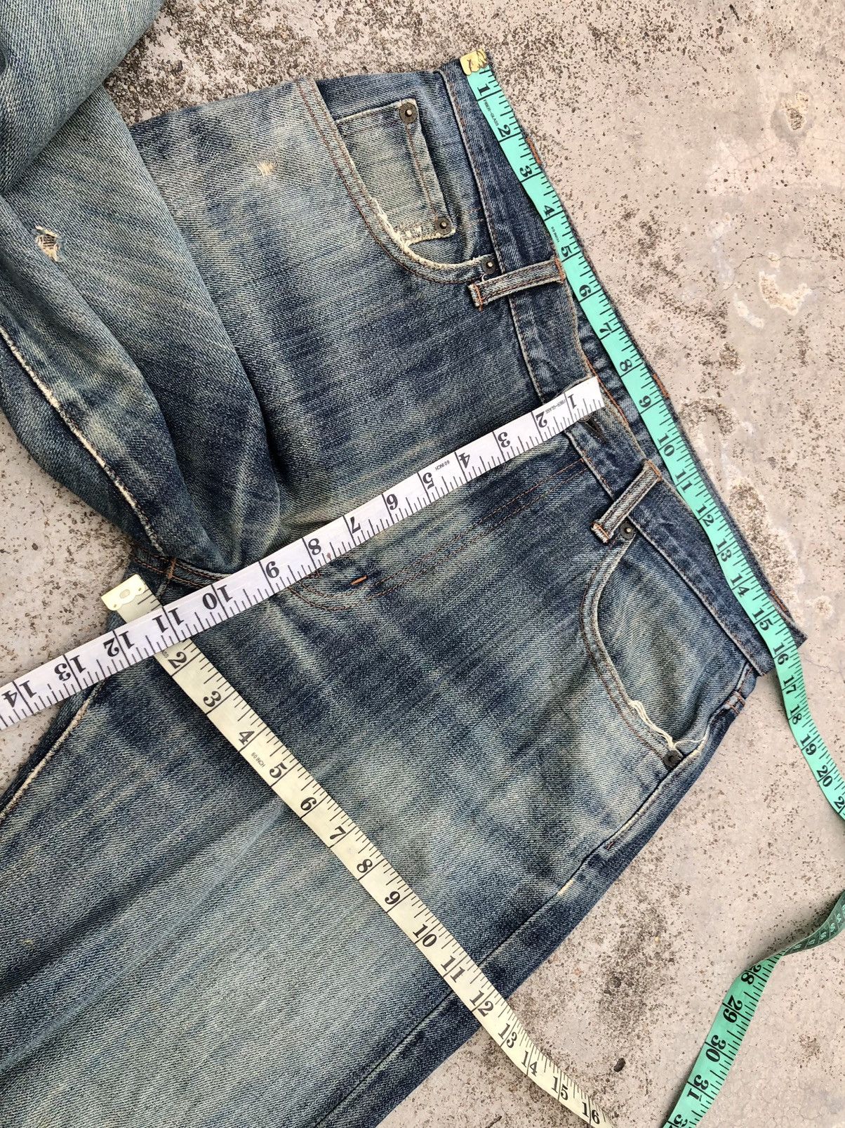 Japanese Brand VINTAGE RUSTY BLUE GOLD RUSH JEANS Size US 32 / EU 48 - 13 Thumbnail