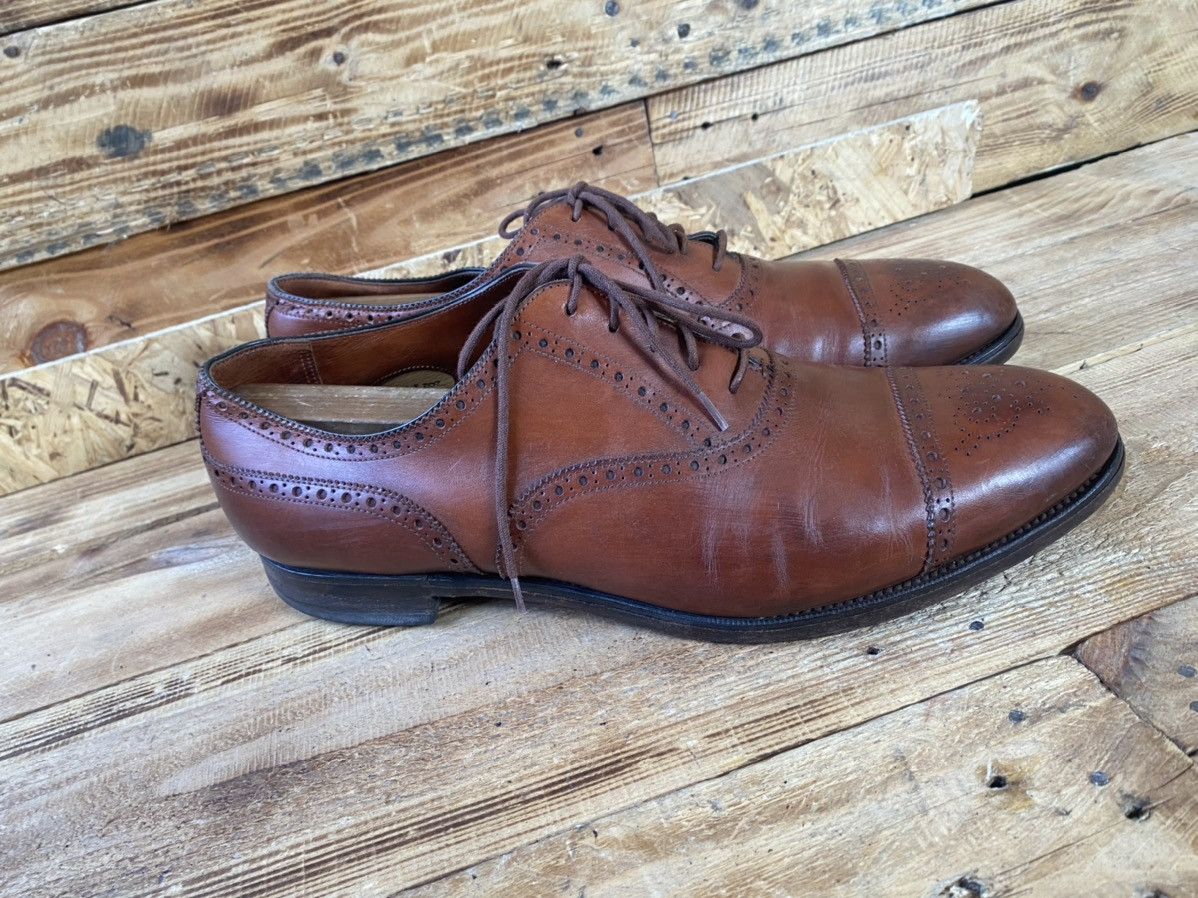Edward Green Edward green captoe brown oxford leather shoes sz 11E Size US 11 / EU 44 - 9 Thumbnail
