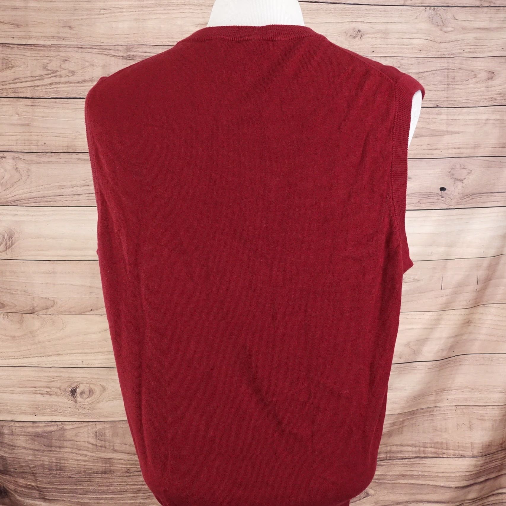Roundtree & Yorke VINTAGE ROUNDTREE & YORKE RED ARGYLE COTTON SWEATER VEST MENS SIZE M Size US M / EU 48-50 / 2 - 3 Thumbnail