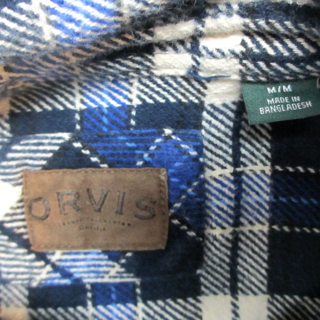 Orvis Orvis Shirt Men Medium Blue Plaid Flannel Button-Up Casual Outdoor Fishing Shirt Mens Regular Long Sleeve Size US M / EU 48-50 / 2 - 4 Thumbnail