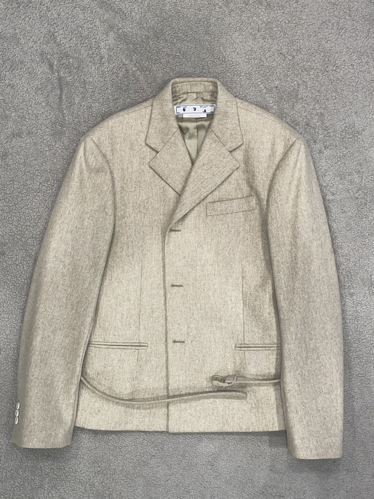 Off-White Off-White buckle-fastened single-breasted blazer Size 48R - 1 Thumbnail