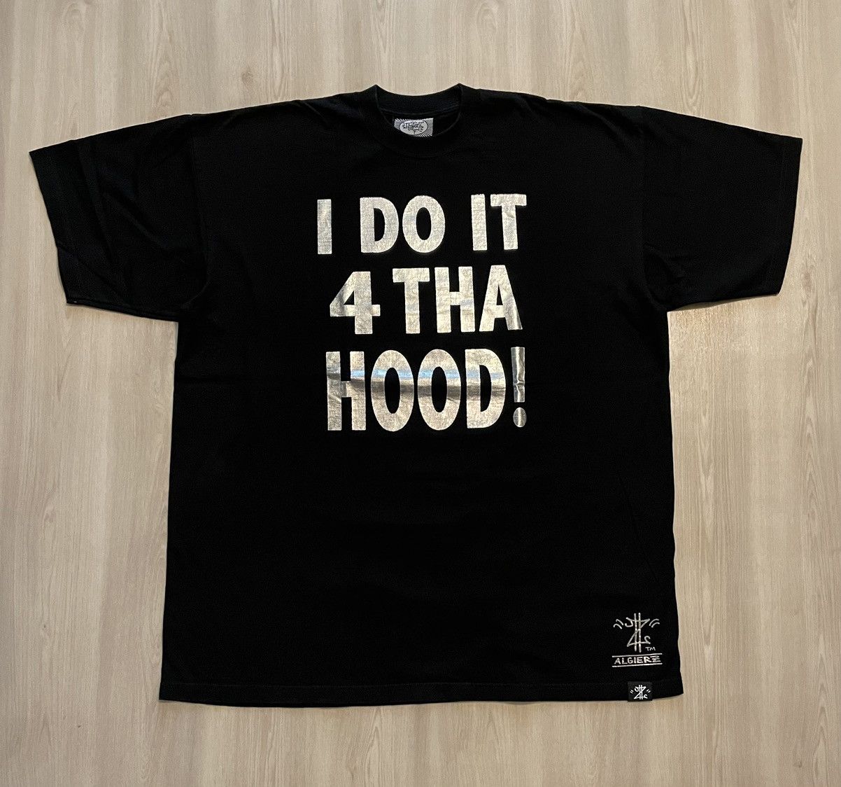 Rap Tees × Vintage Vintage Y2K Algierz I DO IT FOR THE HOOD! Raptee 4XL Size US XXL / EU 58 / 5 - 1 Thumbnail