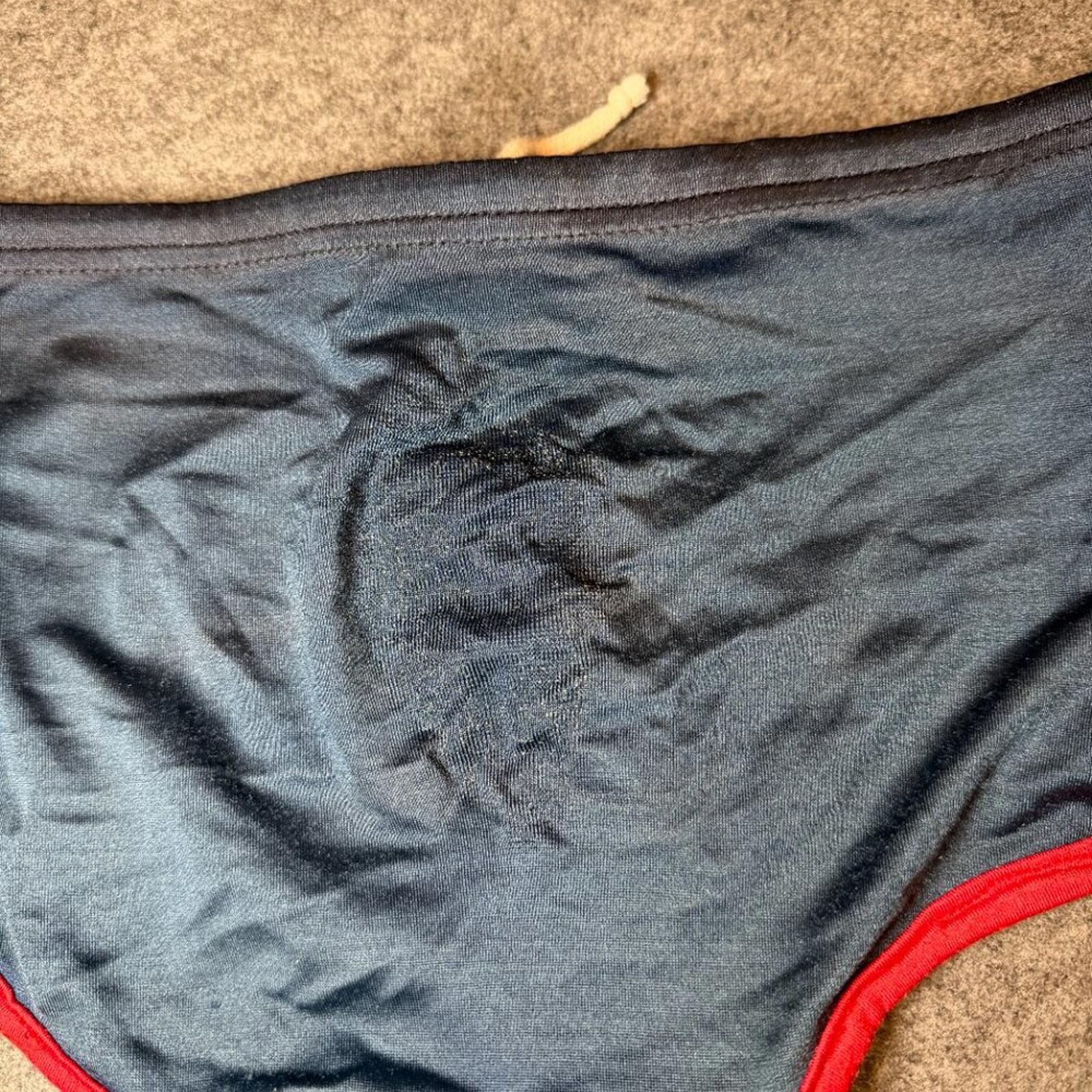Other Vintage Gantner Men’s Swim Brief Size Medium – Navy/Red Trim Size US 32 / EU 48 - 9 Thumbnail