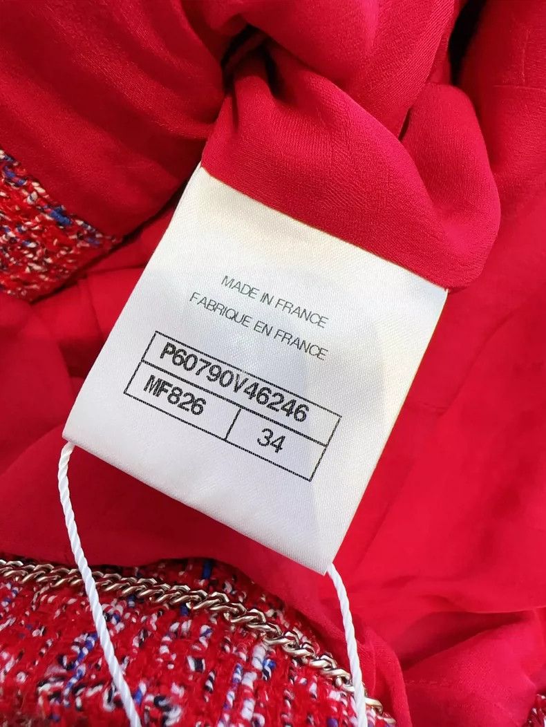 Chanel Chanel 19P early spring red tweed pearl buckle coat Size XXS / US 00 / IT 34 - 8 Thumbnail