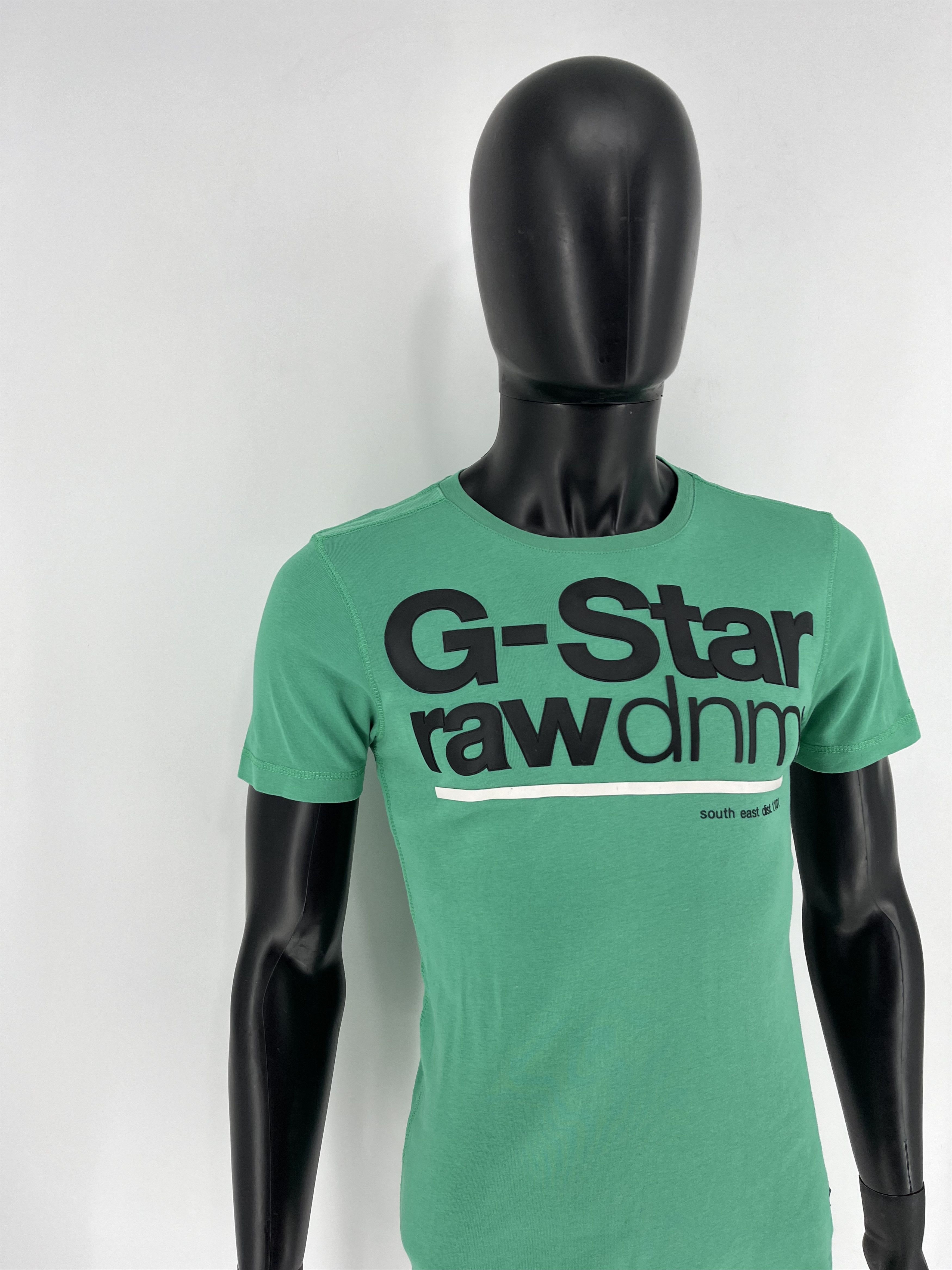 G-Star Vintage G-Star Raw T-Shirt Green Big Centre Logo Size m Size US M / EU 48-50 / 2 - 3 Thumbnail