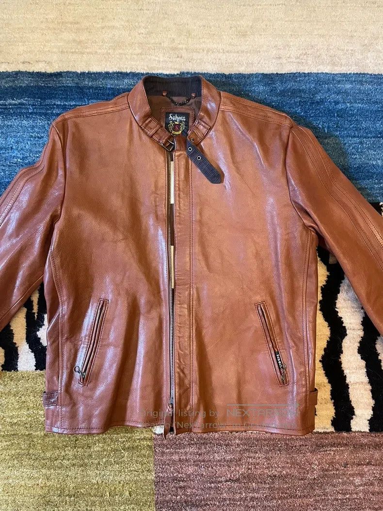 Schott Schott Goatskin biker jacket Size US XL / EU 56 / 4 - 2 Thumbnail