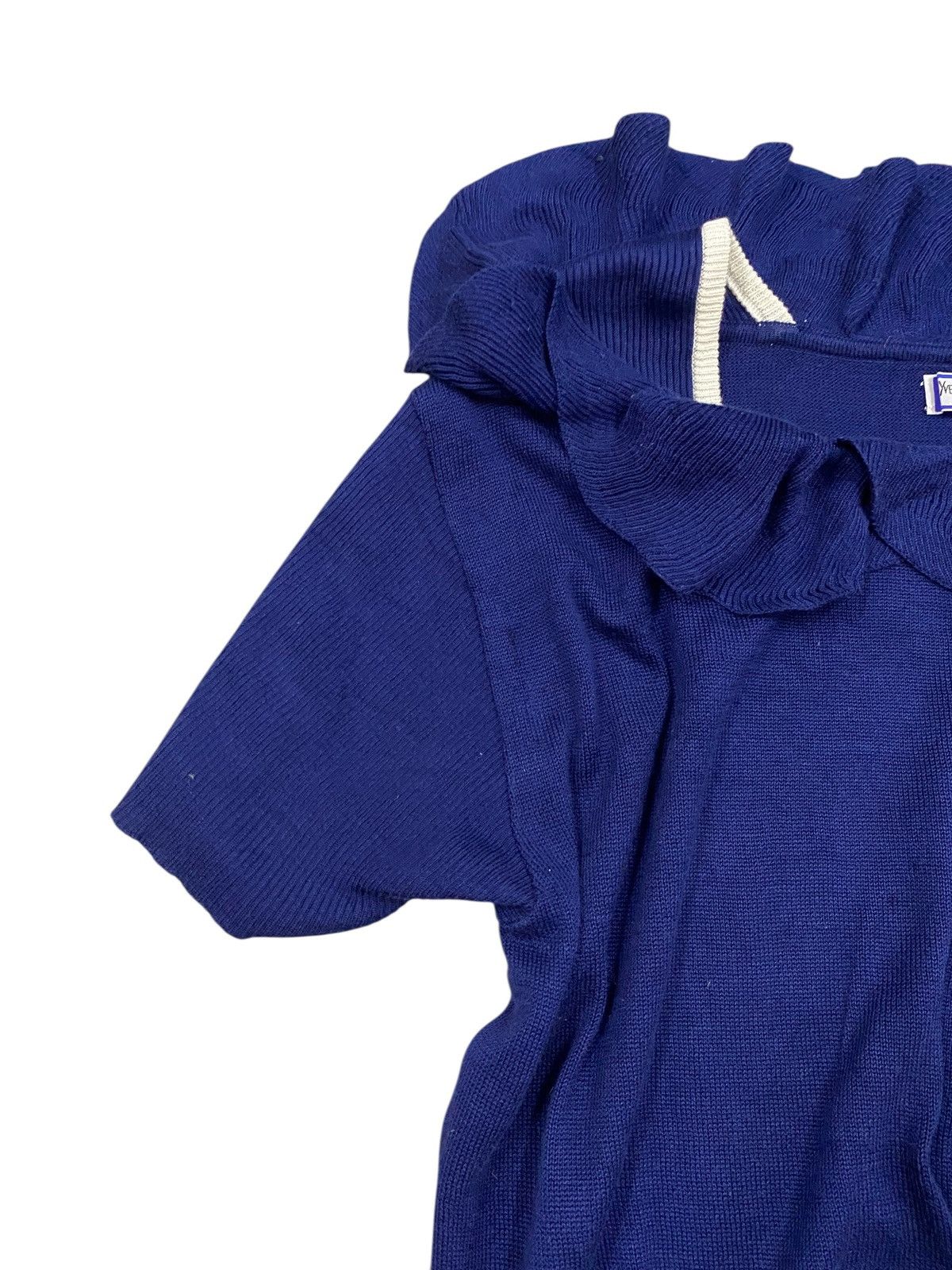Yves Saint Laurent Vintage Yves Saint Laurent YSL Tricots Ruffle Collar Knit Size M / US 6-8 / IT 42-44 - 4 Thumbnail