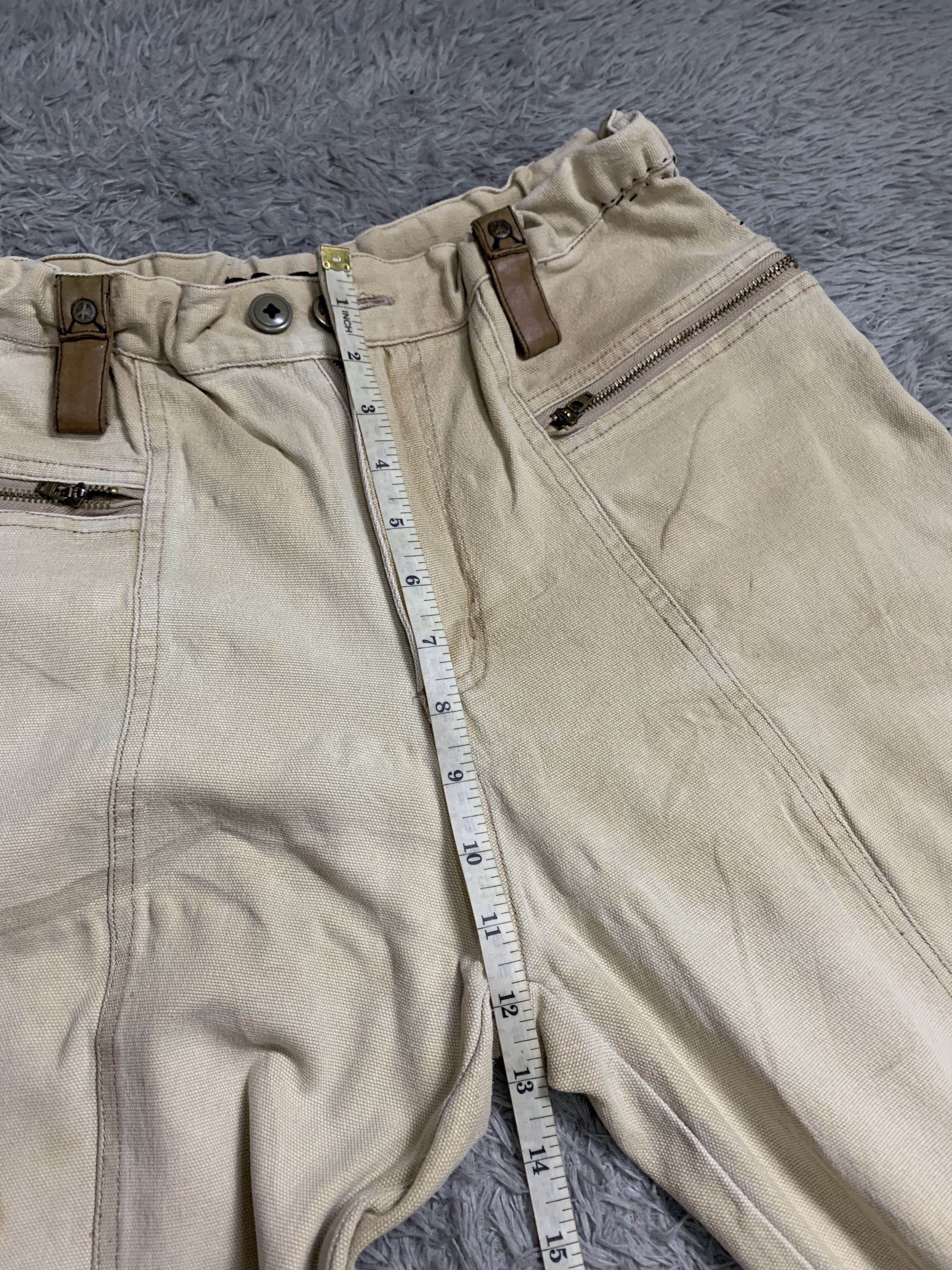 Japanese Brand Time-Worn Essentials Anti War Distressed Denim Work Pants Size US 34 / EU 50 - 6 Thumbnail