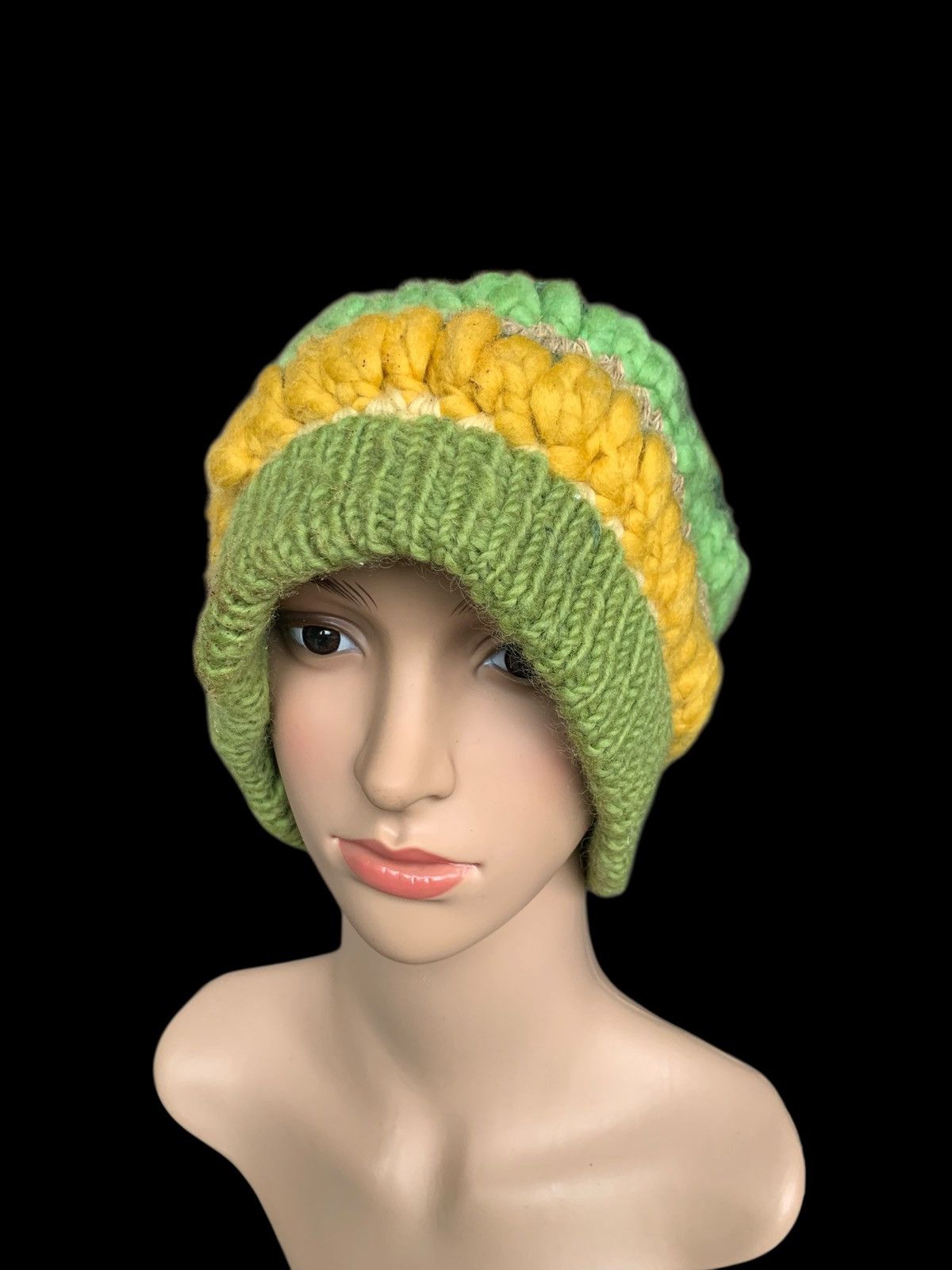 Japanese Brand × Kapital × Vintage Amina Crochet Knitting Beanie Hat By Handmade Japane Style Size ONE SIZE - 4 Thumbnail