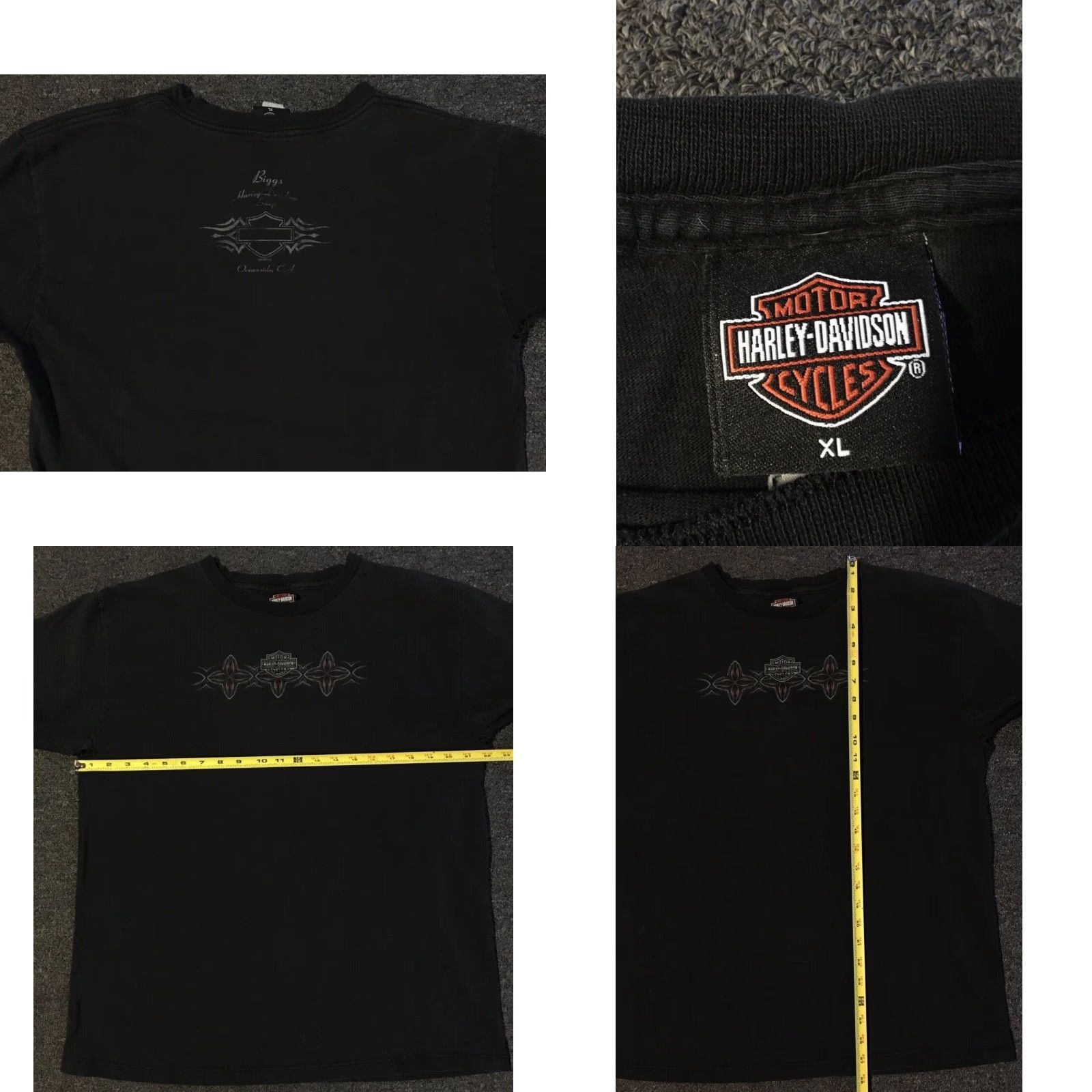 Harley Davidson Vtg Harley Davidson Faded Distress Flame Shirt XL Biker Emo Goth Fire Grunge Y2K Shirt Women XL Green Harley Davidson Shirt Size XL / US 12-14 / IT 48-50 - 9 Thumbnail