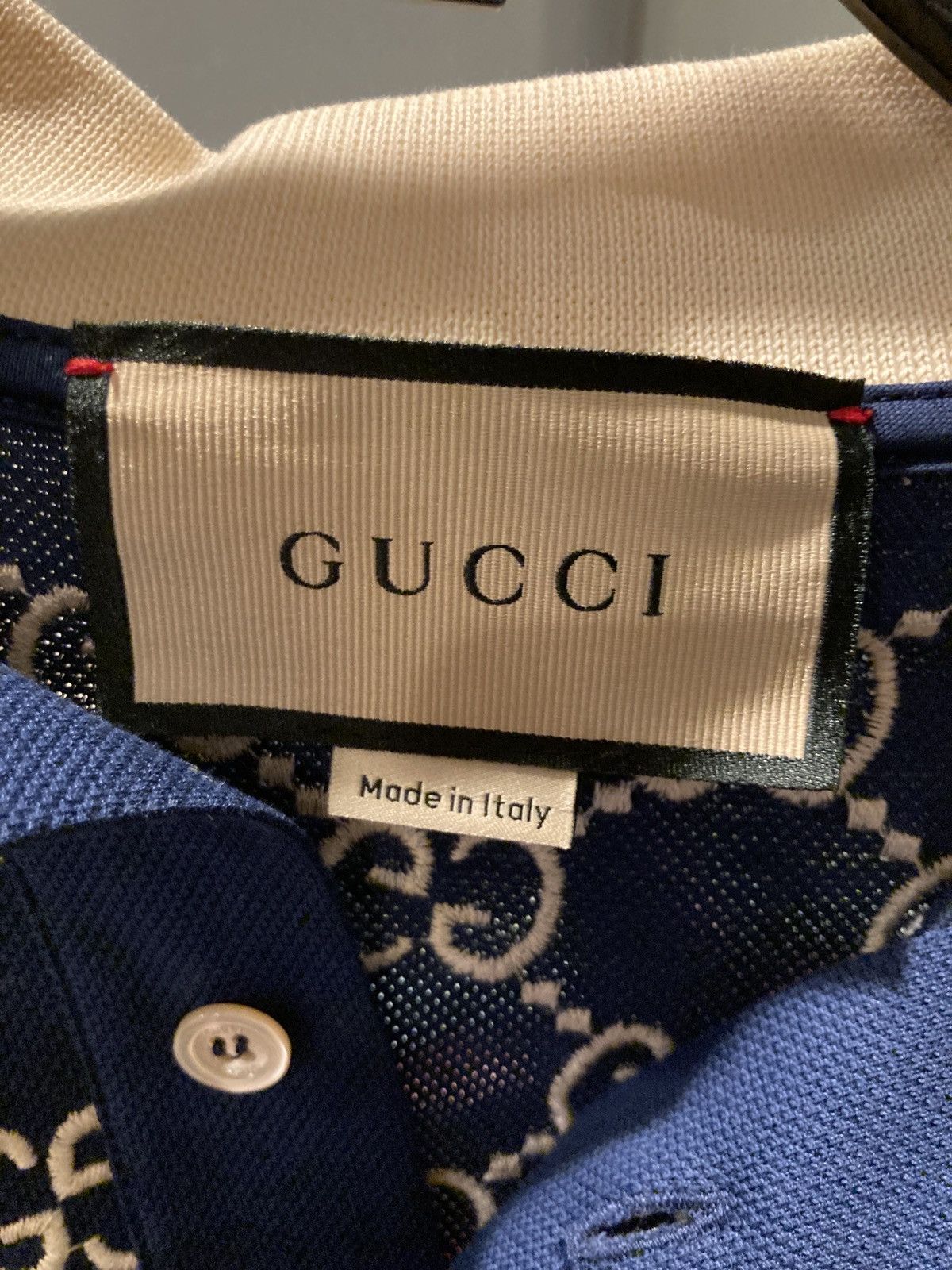 Gucci Gucci Jacquard Navy Polo Size US L / EU 52-54 / 3 - 12 Thumbnail