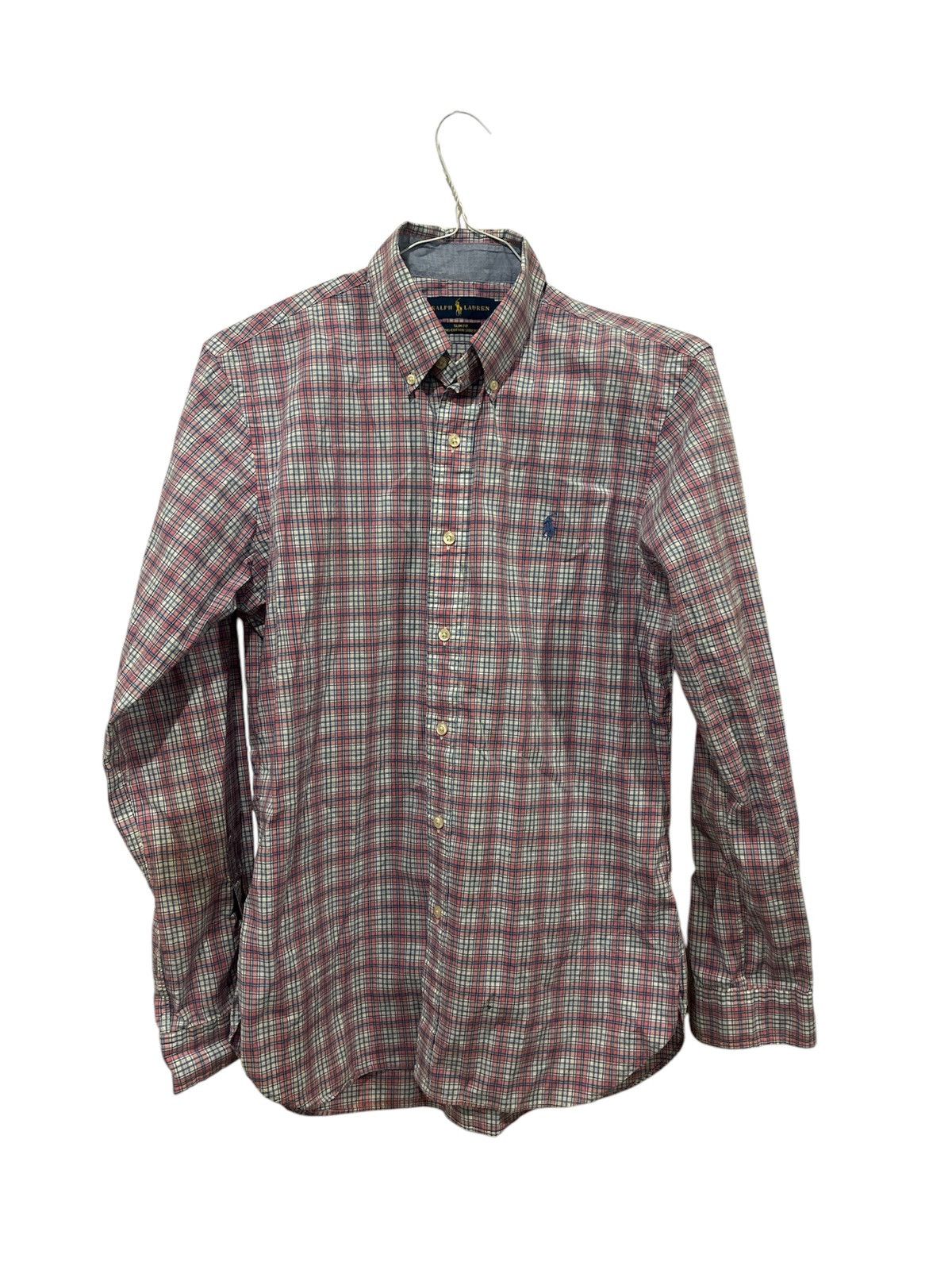 Ralph Lauren Ralph Lauren Men’s Blue Pink Plaid Slim Fit Shirt Size US M / EU 48-50 / 2 - 1 Thumbnail