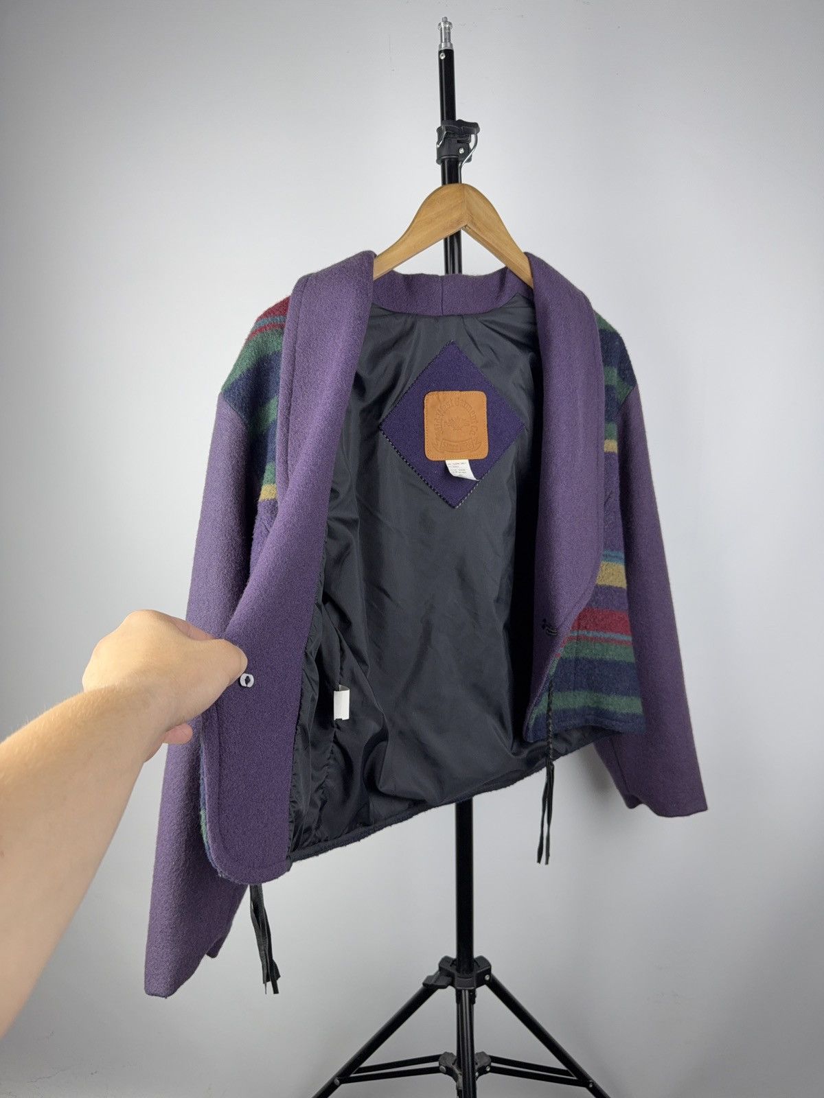 Other Vintage 90s Mid West Wool Jacket Western Striped Canada Size M / US 6-8 / IT 42-44 - 6 Thumbnail