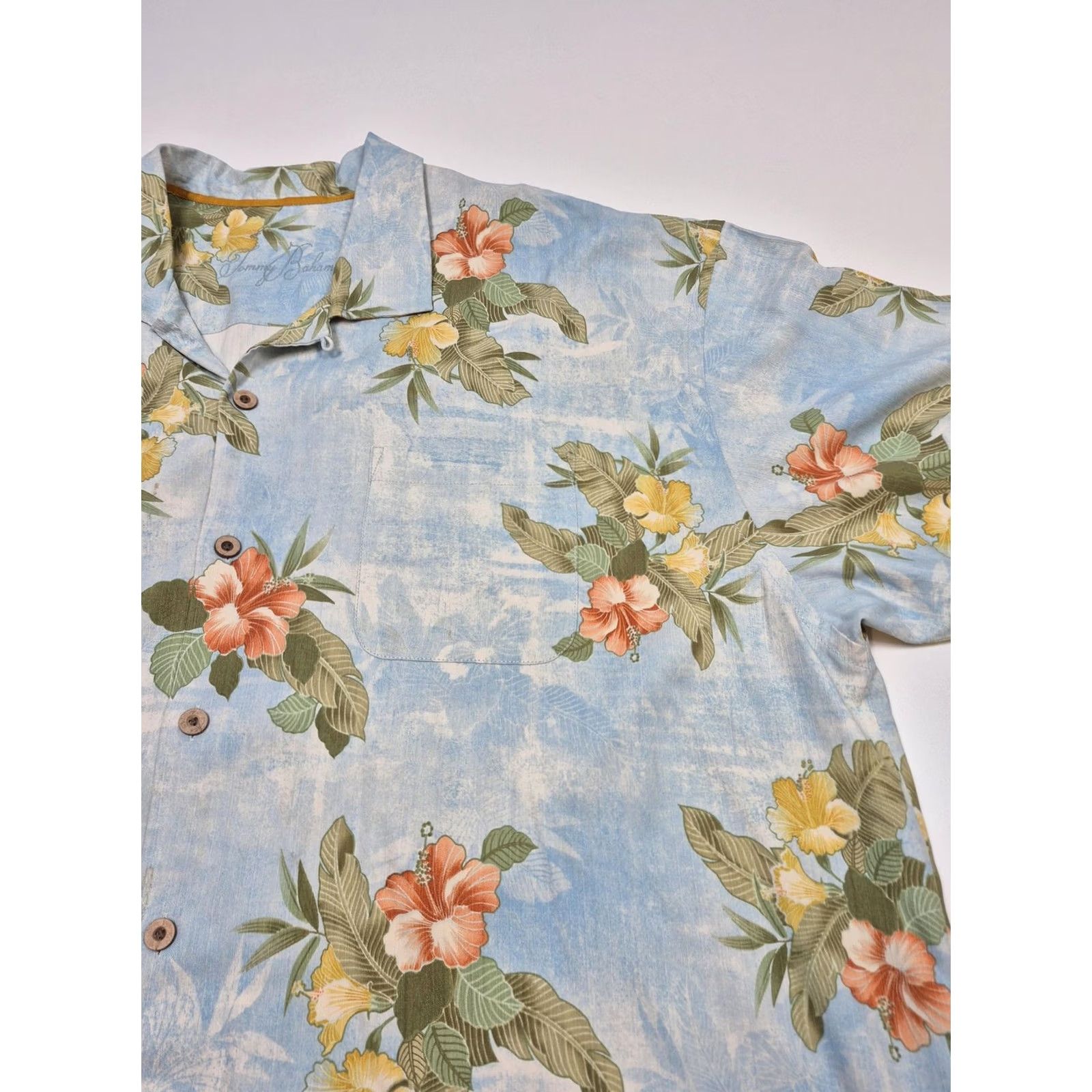 Tommy Bahama 2XL Blue Silk Tommy Bahama Hawaiian Shirt - Button-Up Male Fashion Size US XXL / EU 58 / 5 - 2 Thumbnail