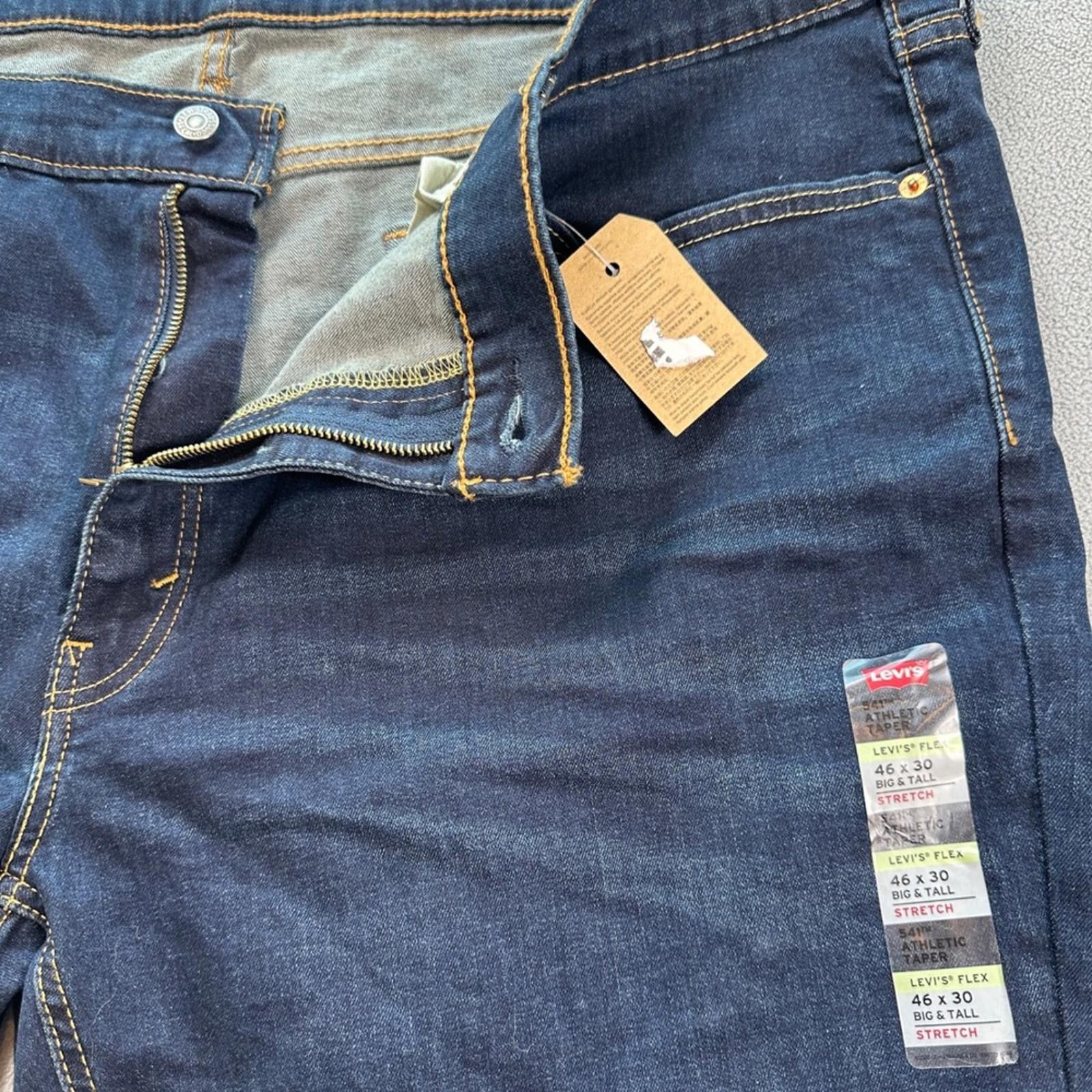 Other Levis 541 Jeans Men's 46x30 Athletic Taper Dark Wash Stretch Size US 44 / EU 60 - 6 Thumbnail