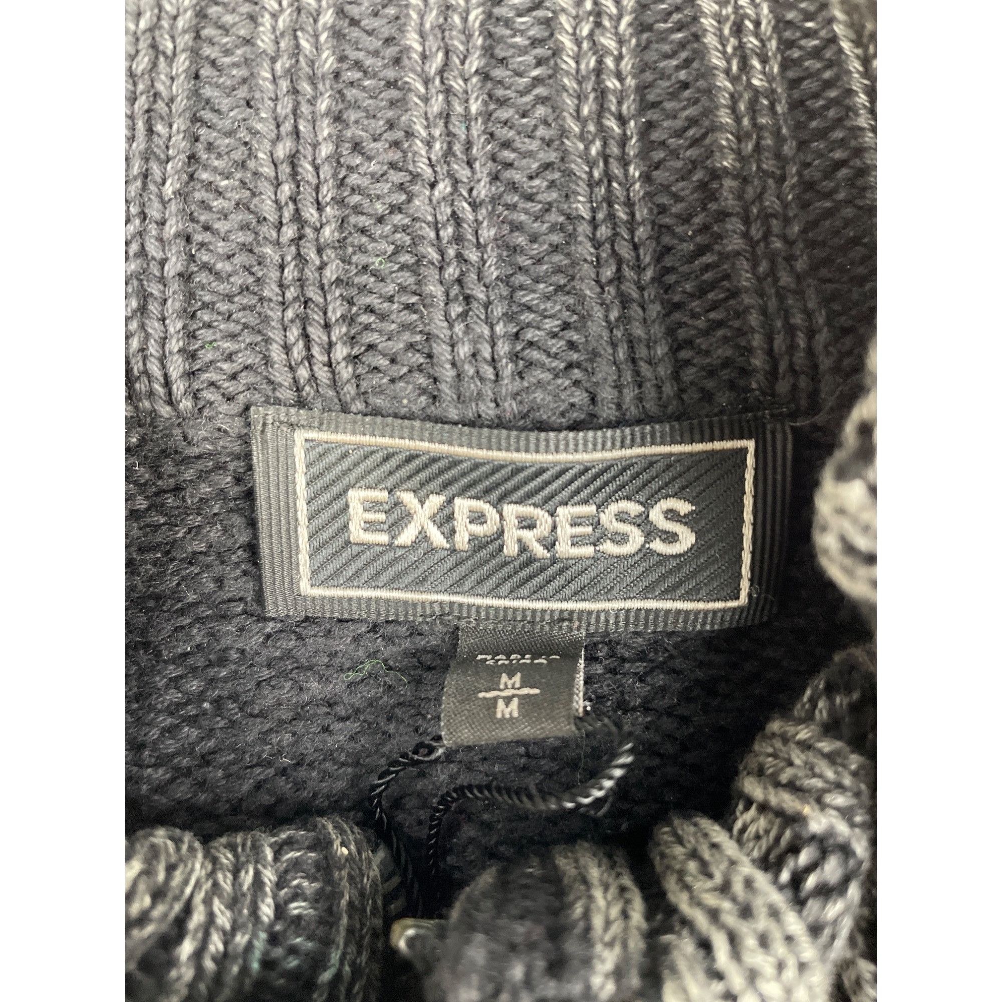 Express Express Men's Charcoal Gray Knitted/Zip up/Button Sweater SK Size US M / EU 48-50 / 2 - 6 Thumbnail