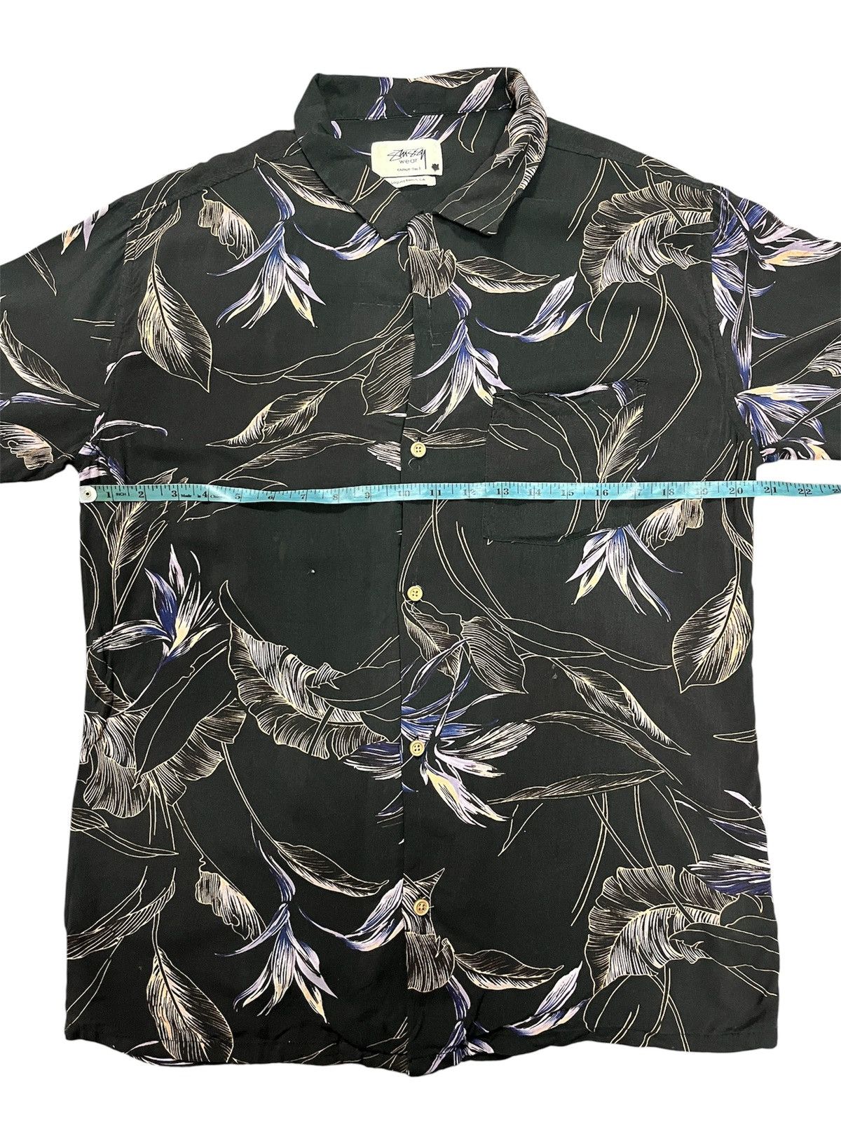 Stussy Stussy laguna beach hawaiian shirt rayon missing one button Size US S / EU 44-46 / 1 - 12 Thumbnail