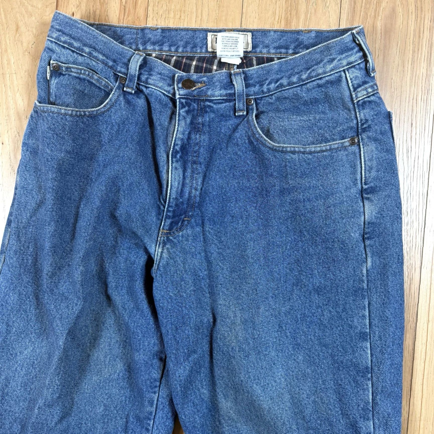 Vintage VINTAGE L.L.Bean Jeans Flannel Lined Insulated Blue Relaxed Straight 32x32 Mens Pants Size US 32 / EU 48 - 4 Thumbnail