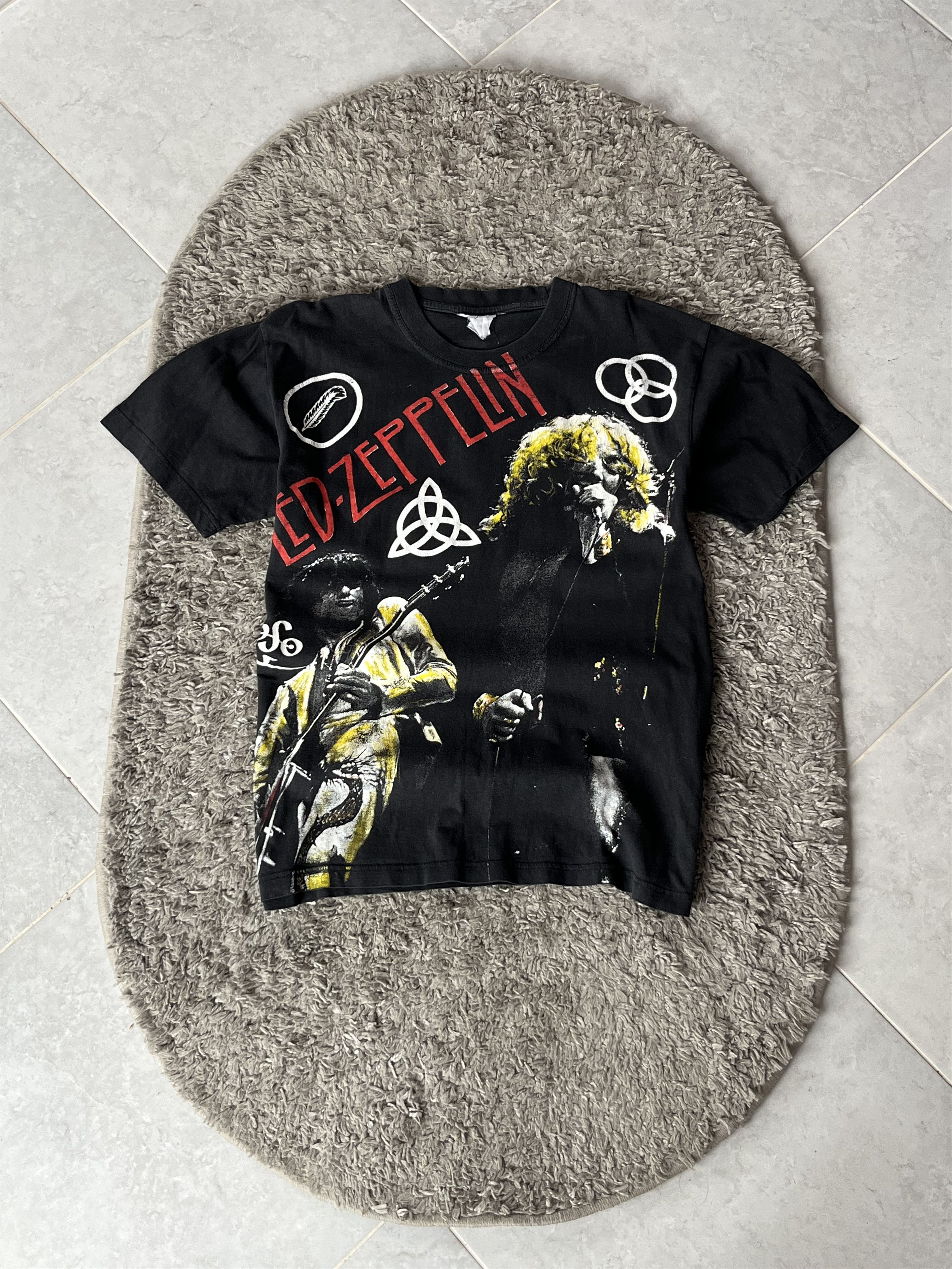 Led Zeppelin Vintage 80s Tee LED ZEPPELIN Zoso BAND TOUR Rare Rock Size US M / EU 48-50 / 2 - 1 Thumbnail