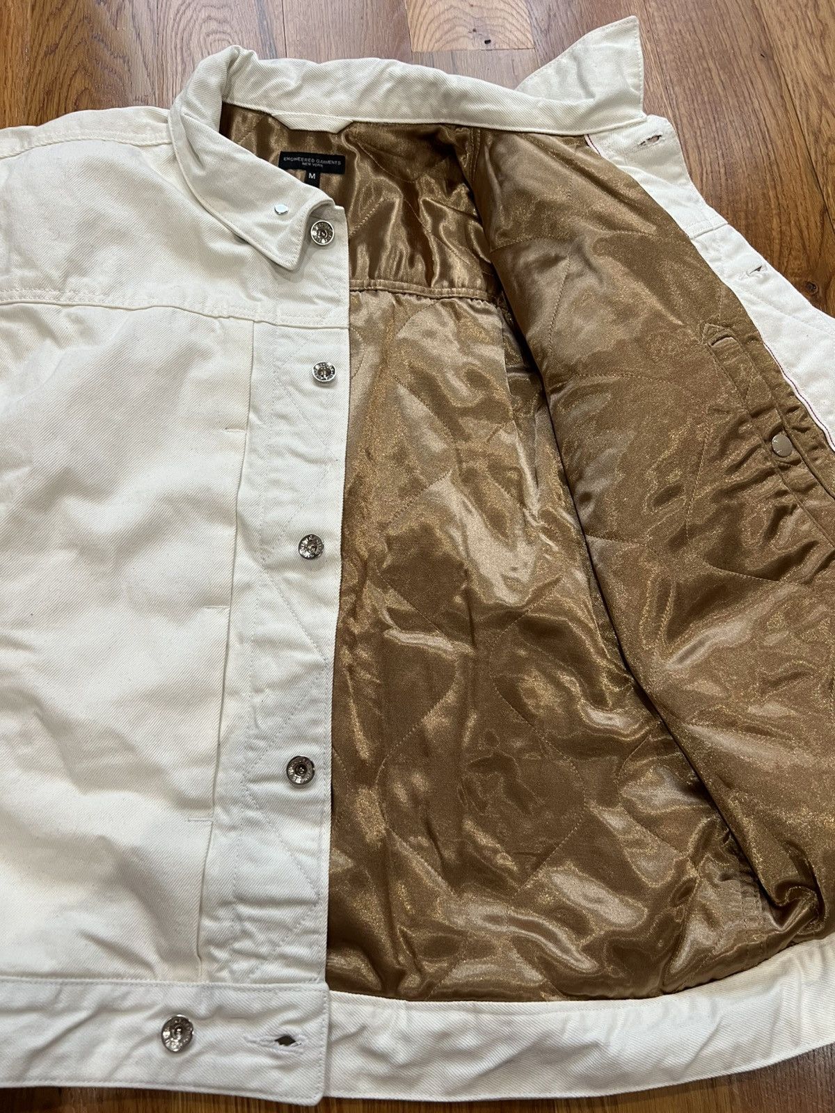 Engineered Garments Engineered Garments lined quilted denim trucker jacket sz M Size US M / EU 48-50 / 2 - 6 Thumbnail