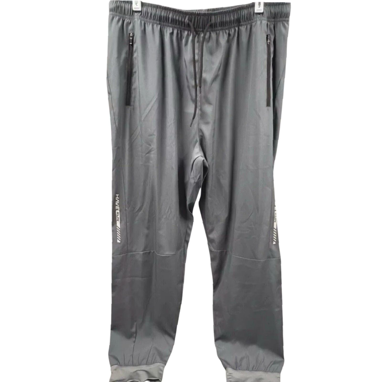 Vintage HaveRun Mens Gray Jogger Pants - XL - Drawstring Pockets 34x30 Interstate Athletic Style) Size US 36 / EU 52 - 2 Thumbnail