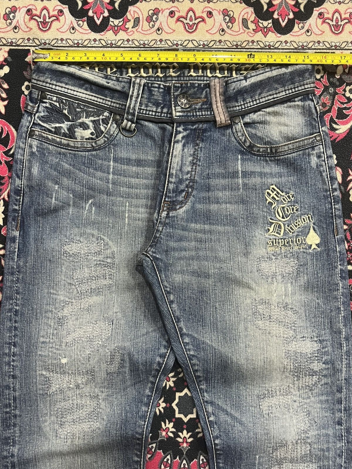 Japanese Brand Vintage Japanese Brand MCD Embroidered Slogan Sashiko Jeans Size US 30 / EU 46 - 17 Thumbnail