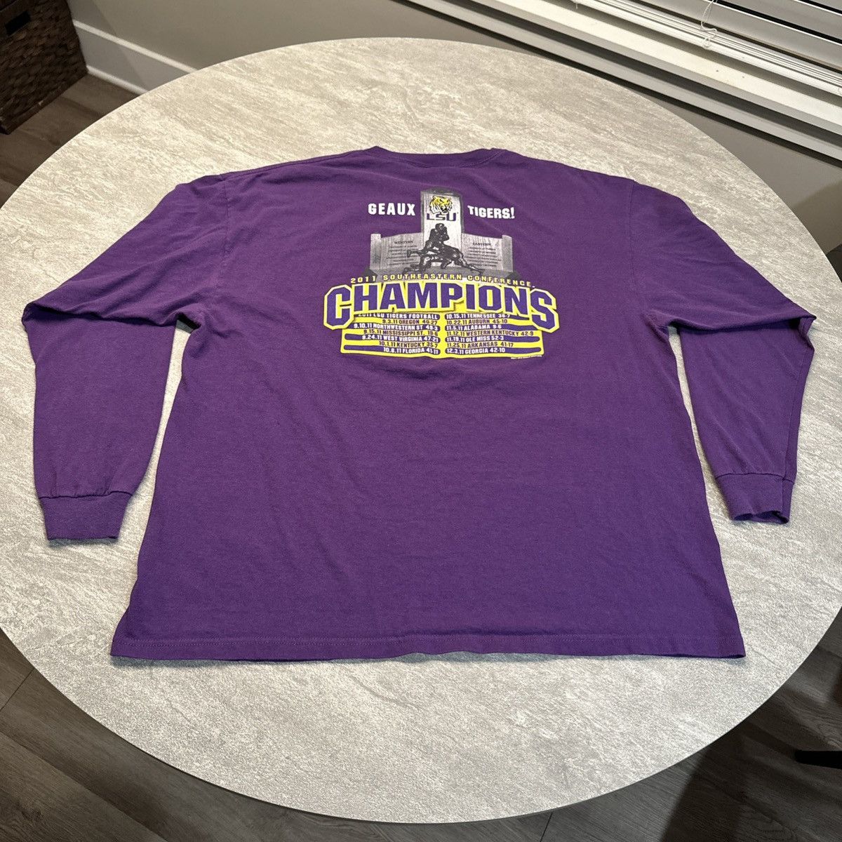 NCAA LSU Louisiana State Tigers 2011 SEC Football Champions Shirt Size US XXL / EU 58 / 5 - 6 Thumbnail