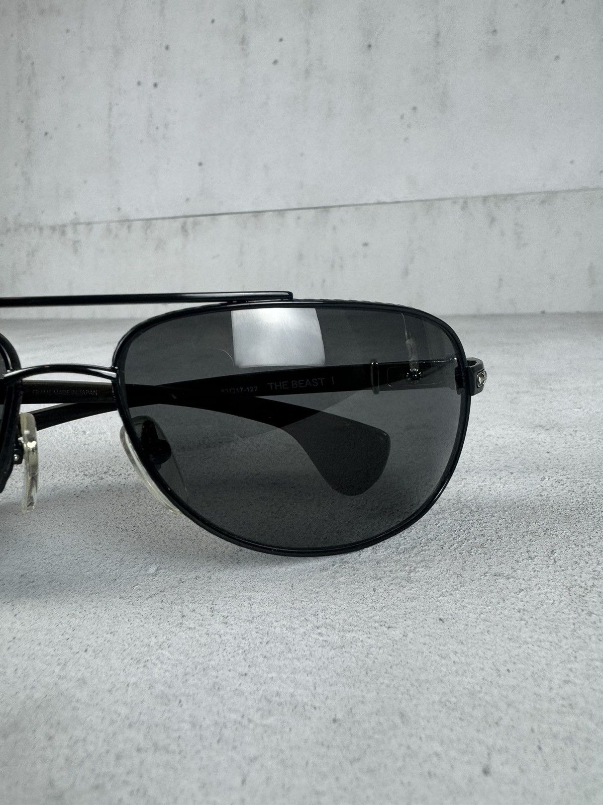 Chrome Hearts Rare Chrome Ebony Wood “The Beast I” Aviator Sunglasses Size ONE SIZE - 13 Thumbnail