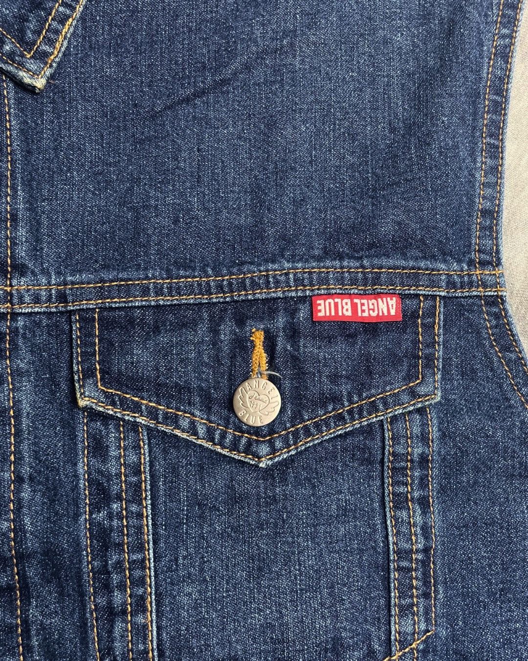 Angel Blue Angel Blue Denim Varsity Jacket Size M / US 6-8 / IT 42-44 - 7 Thumbnail