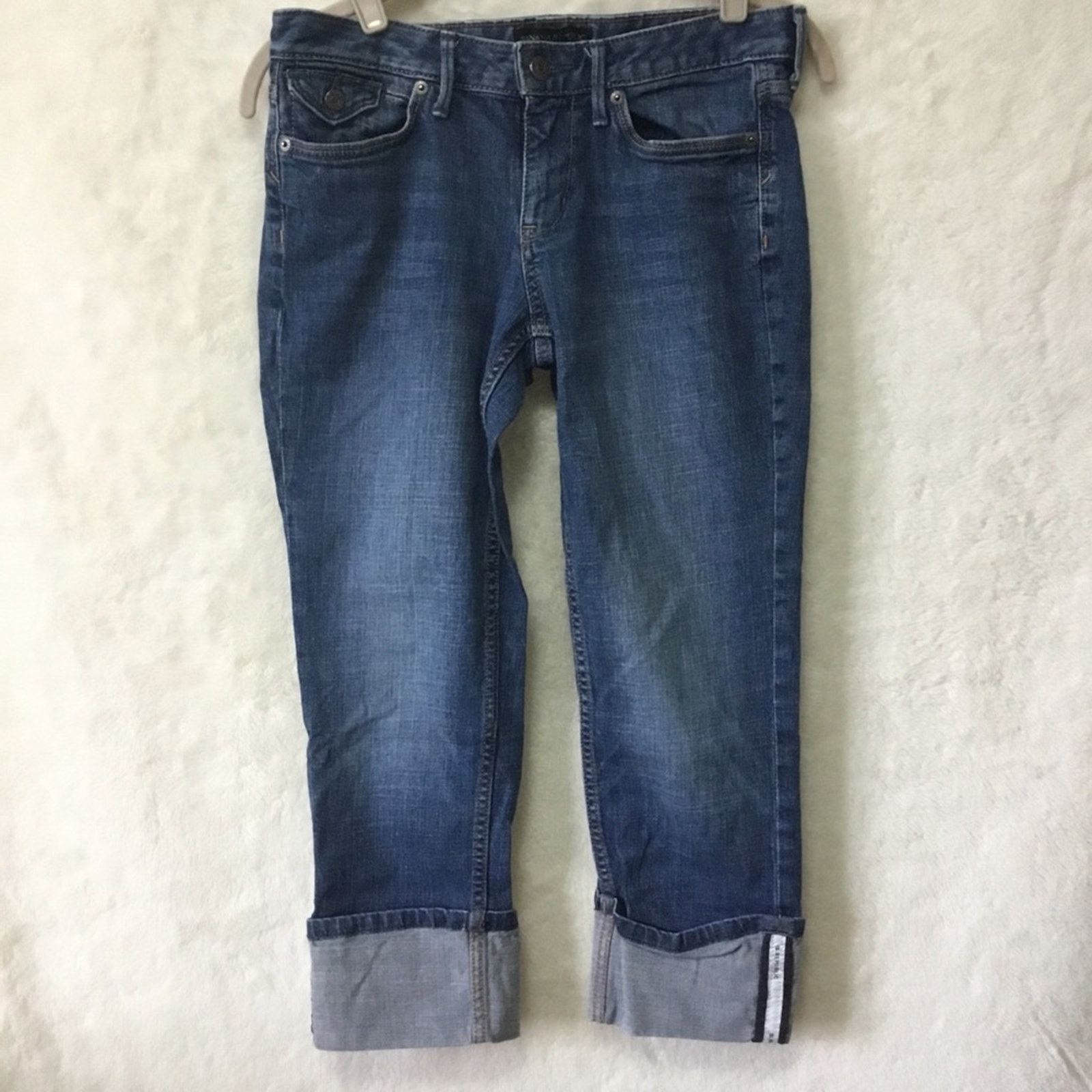 Banana Republic Banana Republic Blue Cuffed Jeans Size 27" / US 4 / IT 40 - 2 Thumbnail