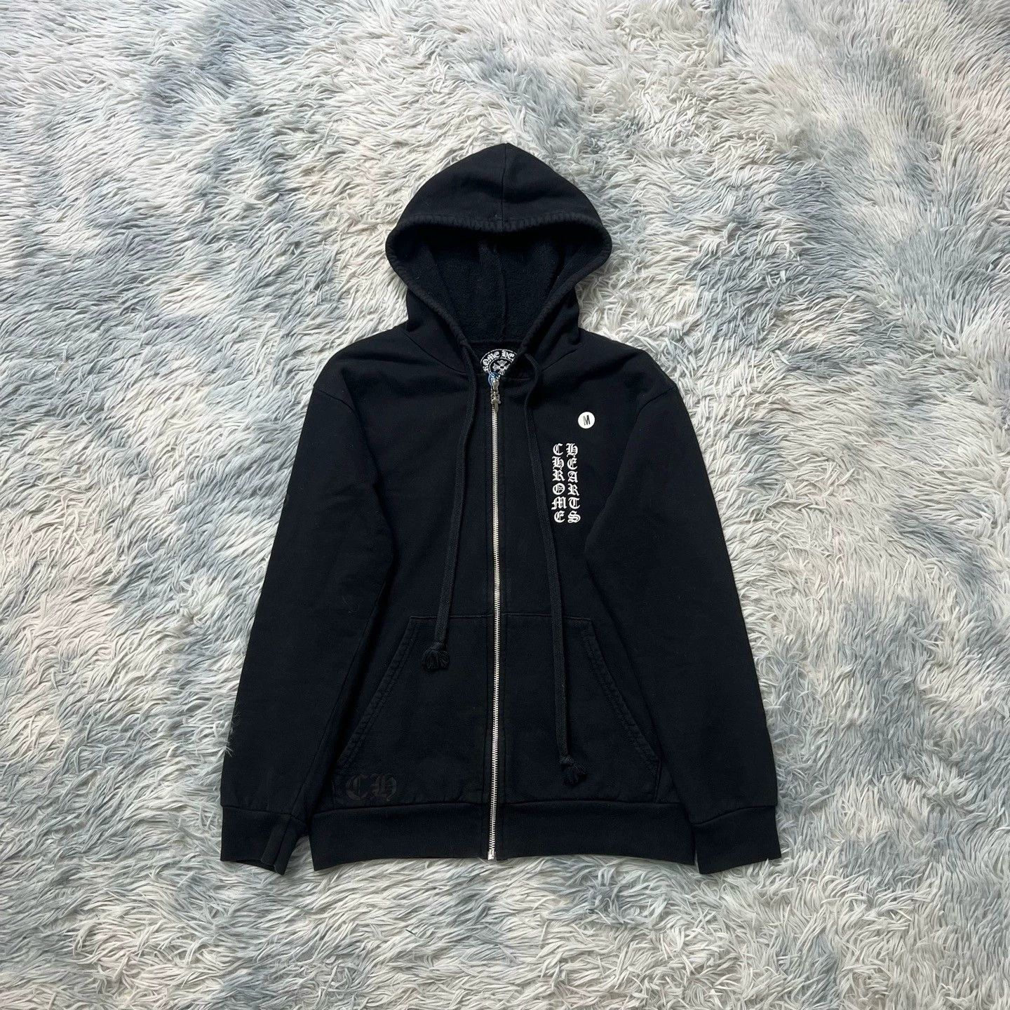 Chrome Hearts subtle cross-patterned zip-up jacket