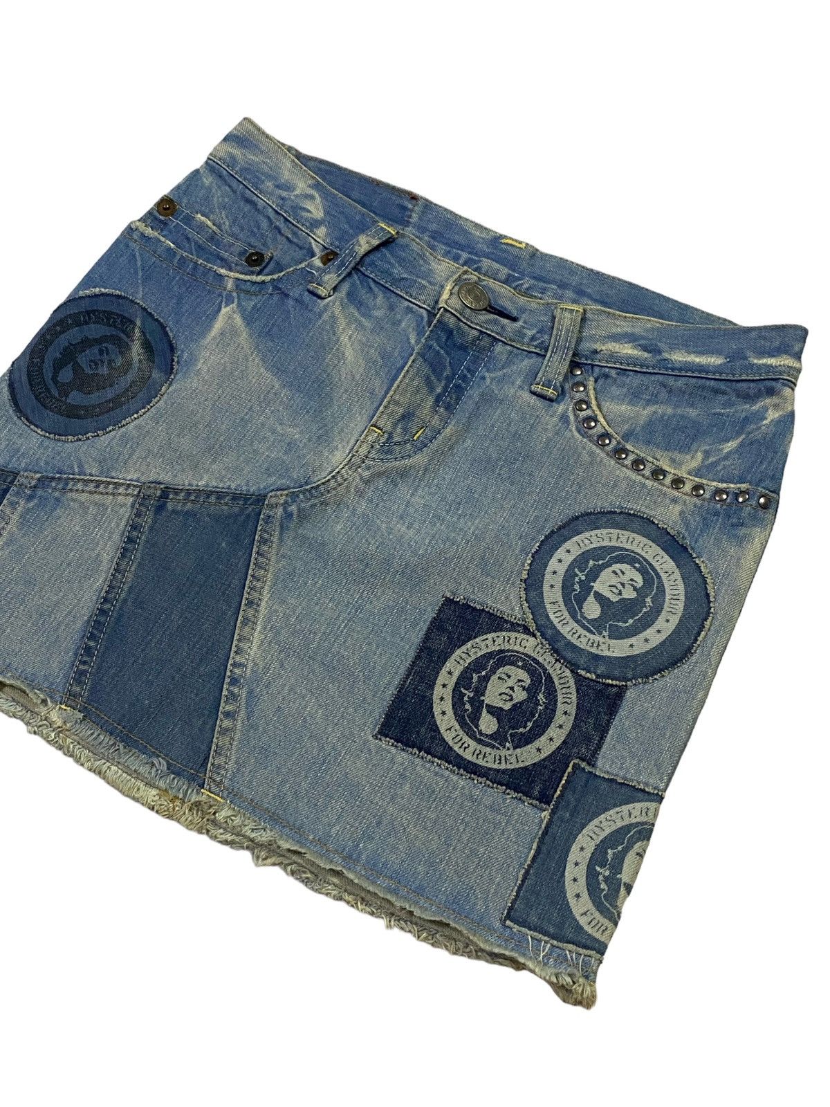 Hysteric Glamour Hysteric Glamour Patchwork Denim Mini Skirt Size 30" / US 8 / IT 44 - 20 Thumbnail