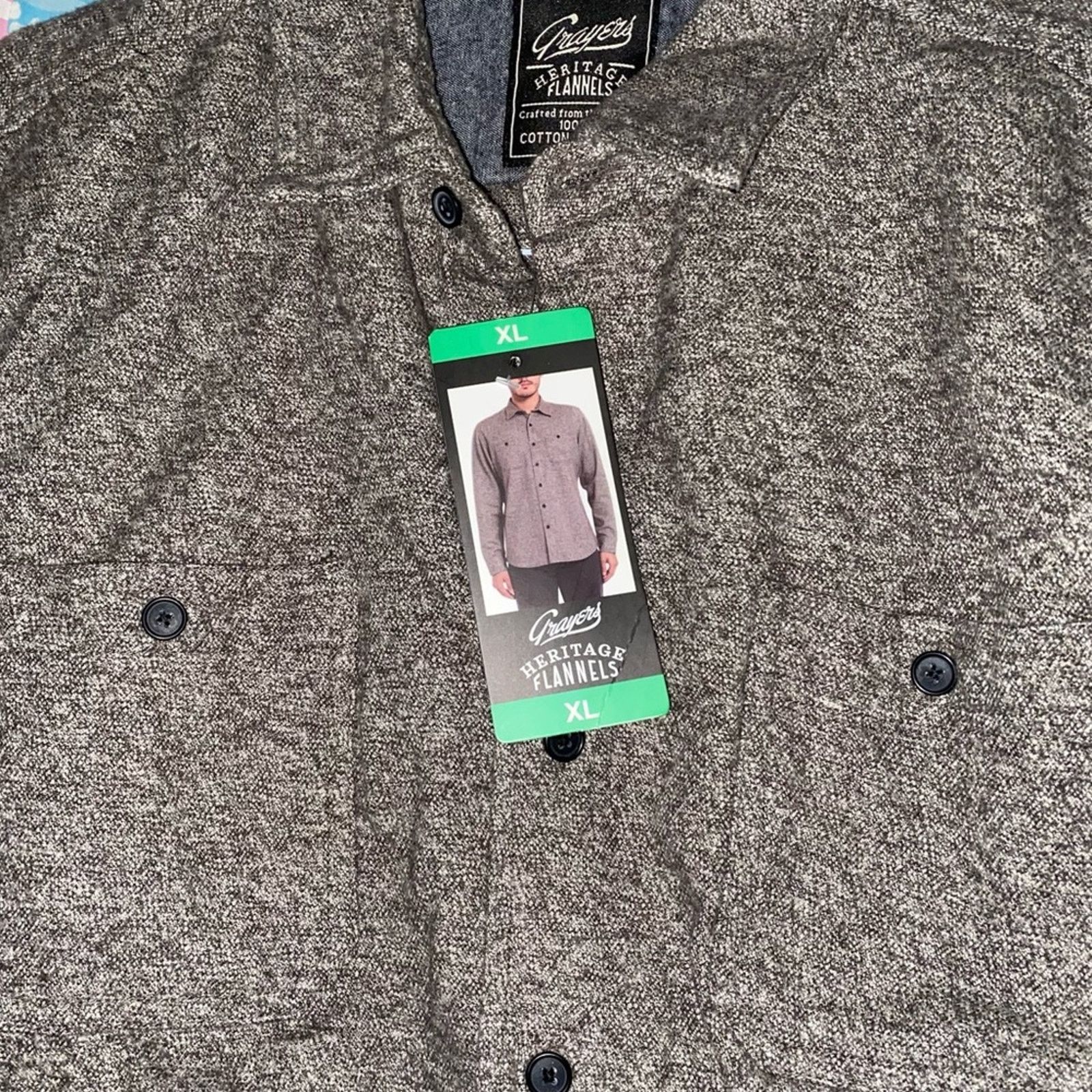 Grayers New! GRAYERS $125 Harrison Heritage Flannel Gray Jaspe XL Size US XL / EU 56 / 4 - 11 Thumbnail