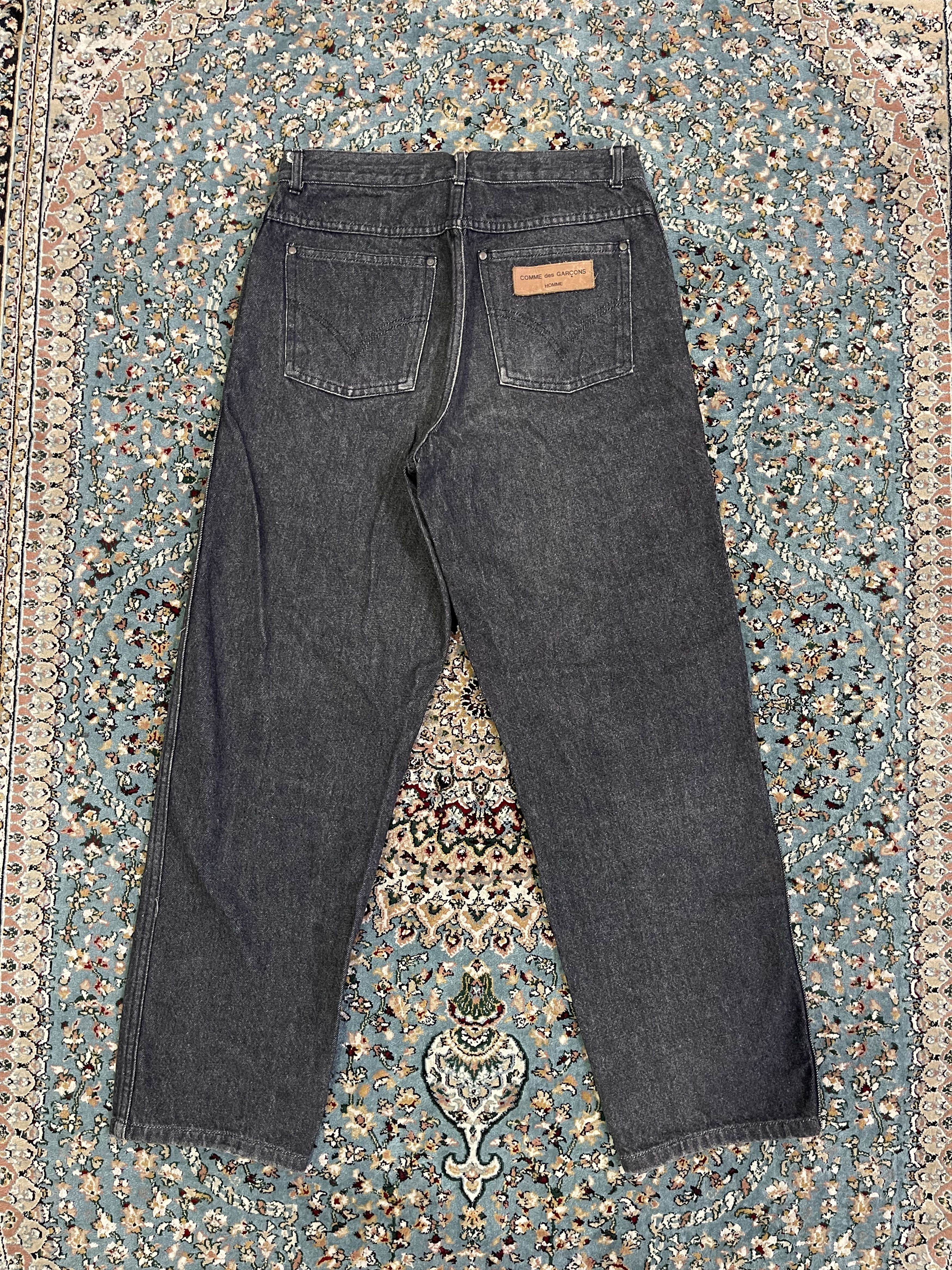 Comme des Garcons AD1990 COMME des GARCONS HOMME Black Denim Size US 28 / EU 44 - 2 Thumbnail
