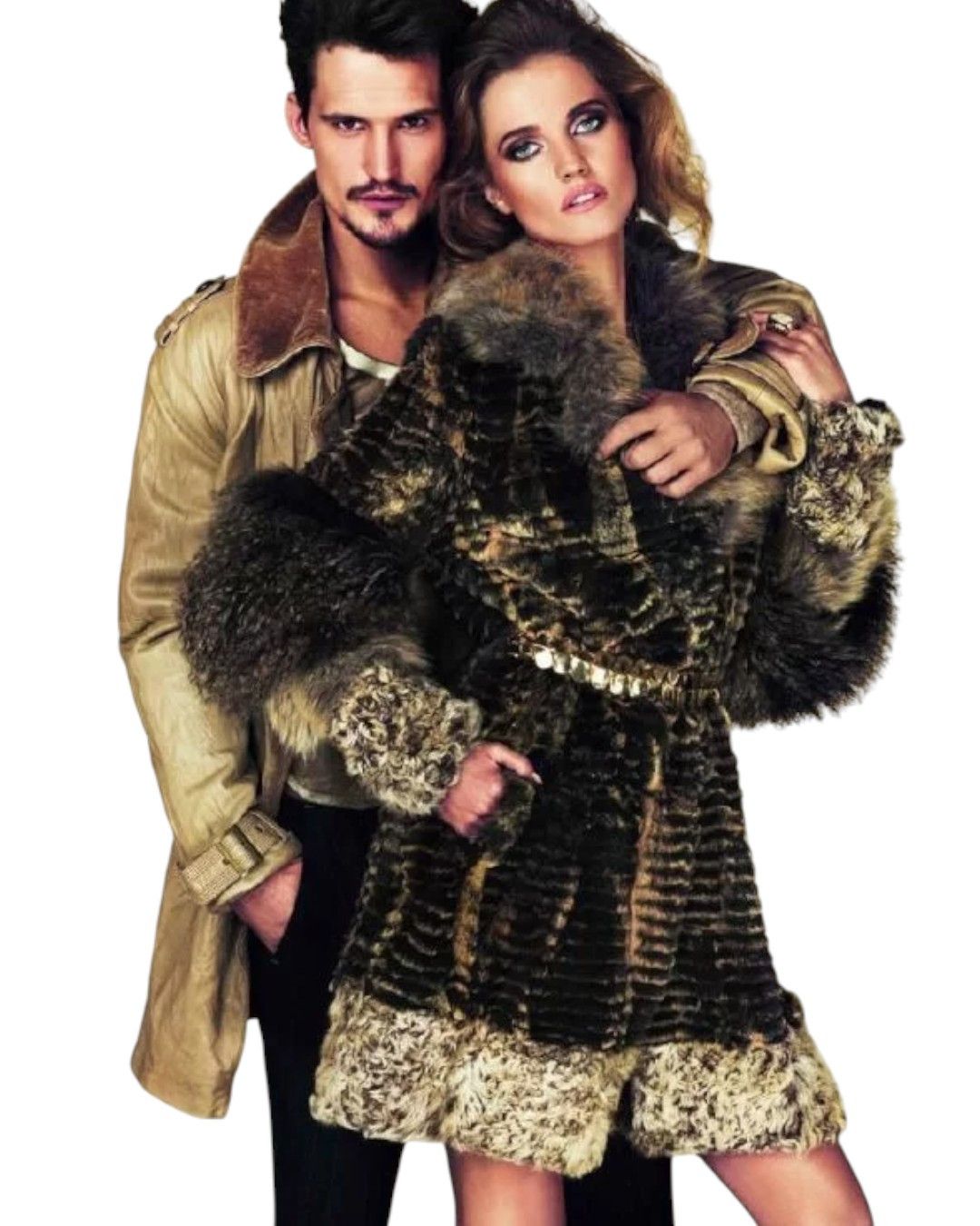 Roberto Cavalli ARCHIVE F/W 2011 REX RABBIT/LAMB/RACCOON/KARAKUL FUR COAT Size M / US 6-8 / IT 42-44 - 2 Thumbnail